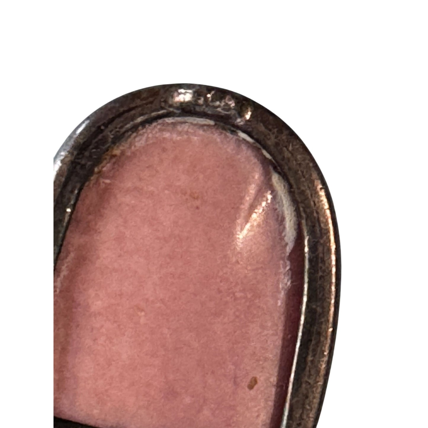 Pink Opal Pendant With Sterling Silver Filigree Bail