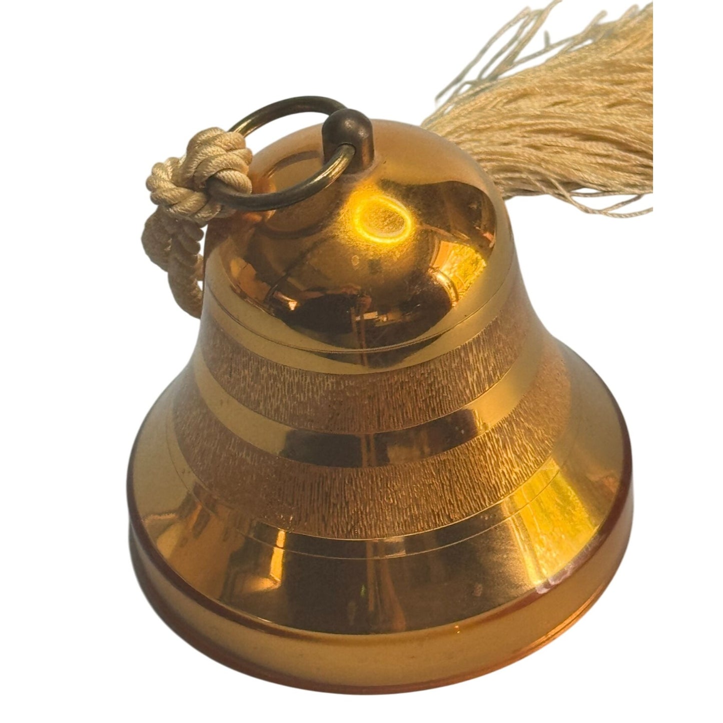 Title: Reuge Musical Bell Gold Tone Swiss Movement Anniversary Song Vintage