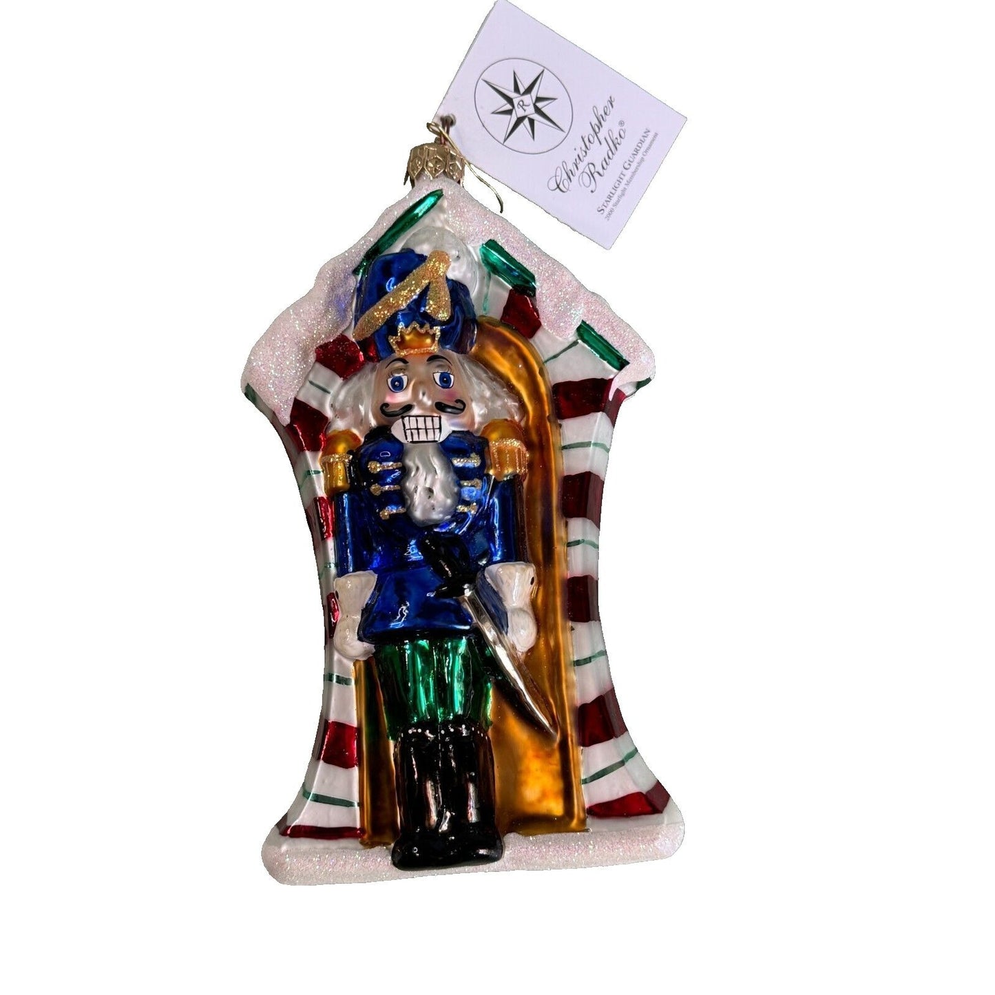 2000 Christopher Radko Starlight Guardian Members Ornament Nutcracker 6 1/2"