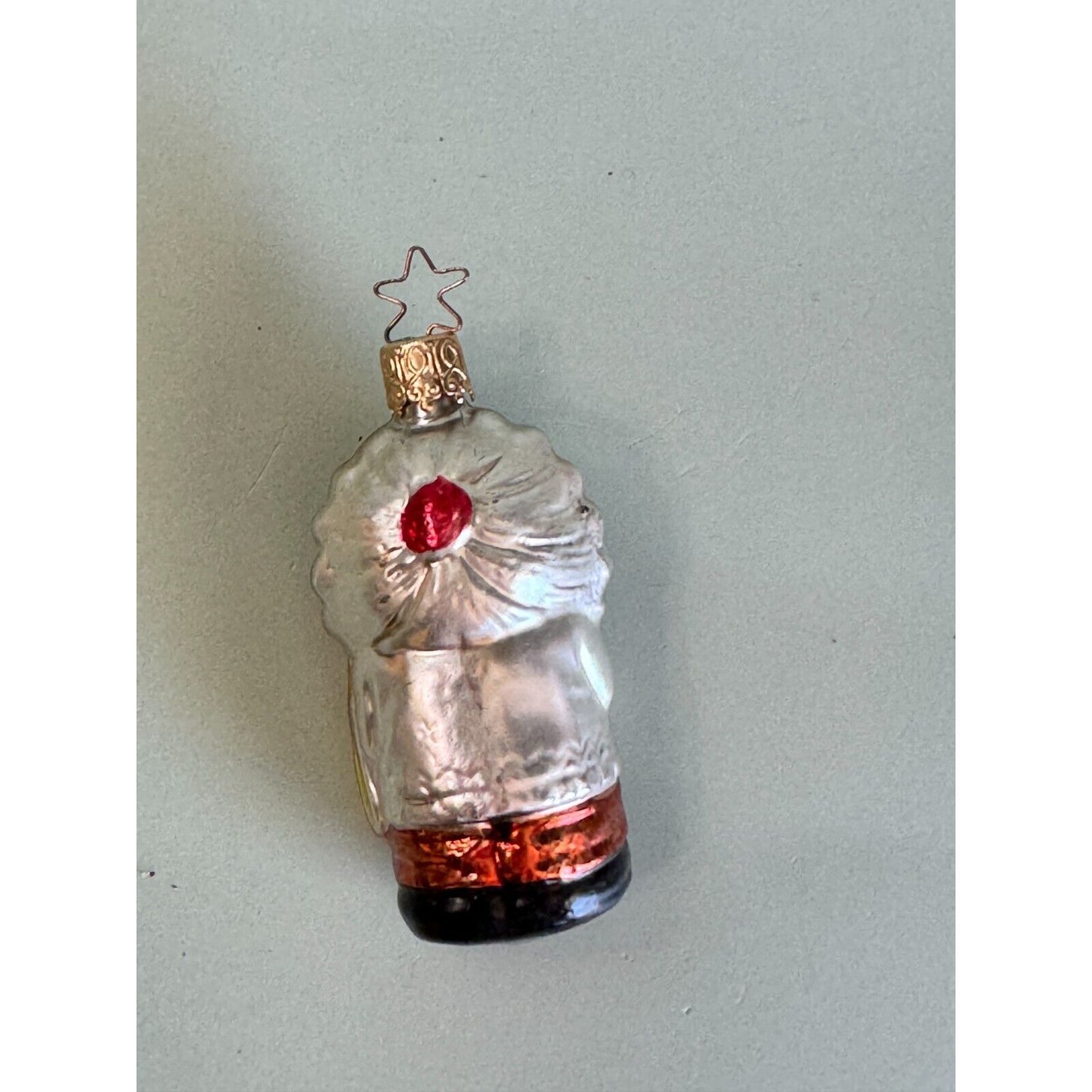 Vintage West Germany Inge Glass Chief with Head Dress Glass Christmas Ornament