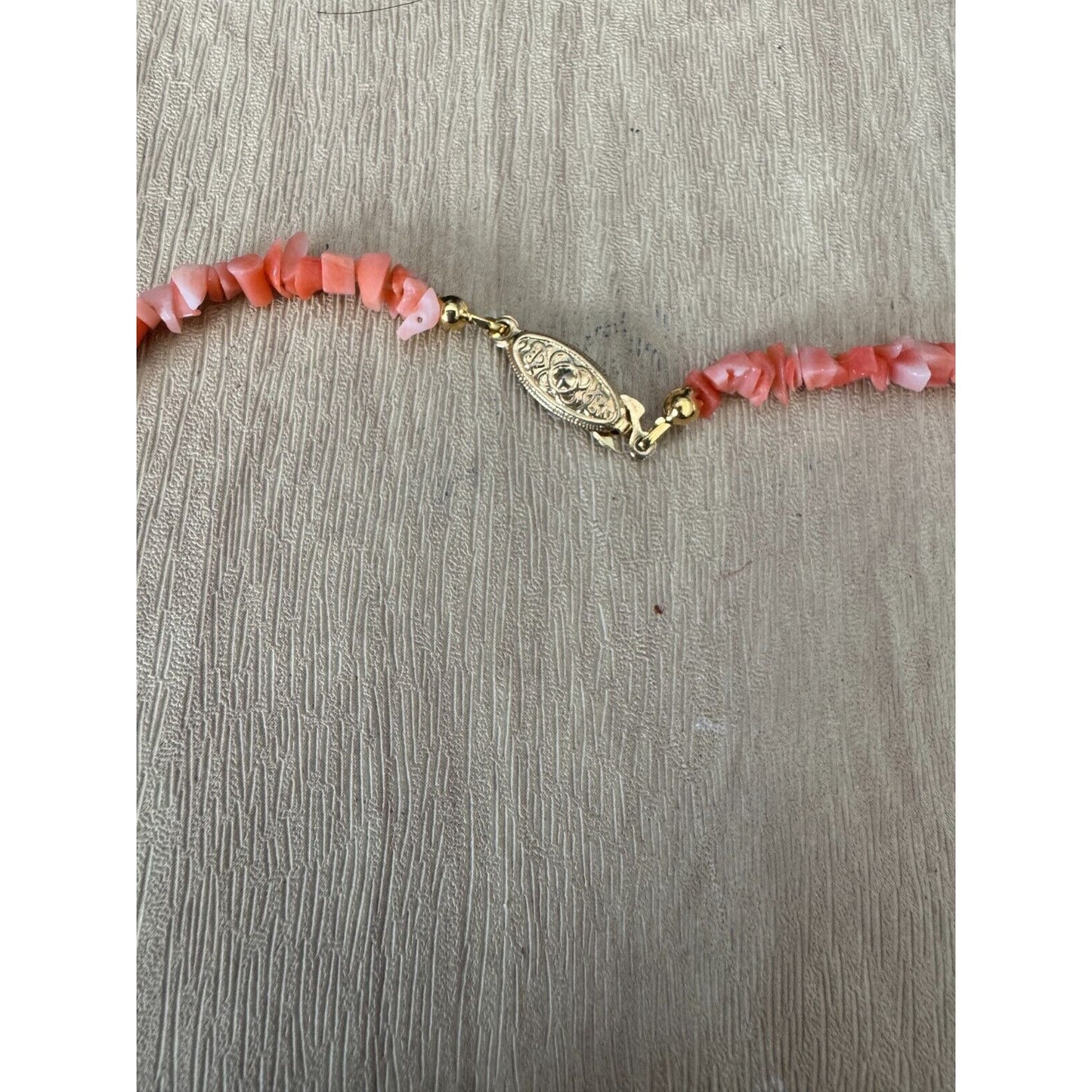 Carved Coral Bead Nuggets Necklace & Rose Earrings Set From Coral World