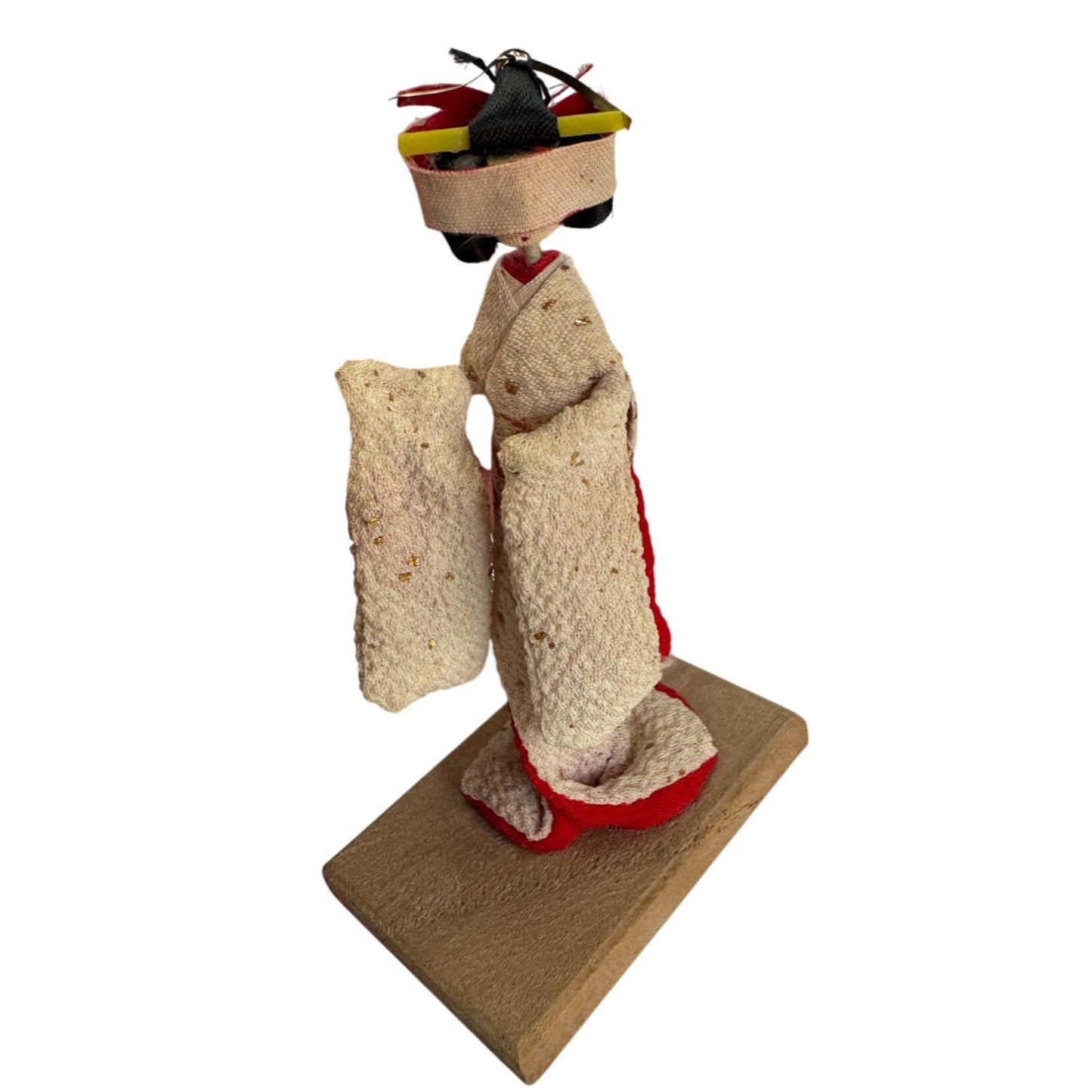 Miniature Japanese Hanayome Bride Doll by Yukiko Sato 3.75" Folk Art Signed