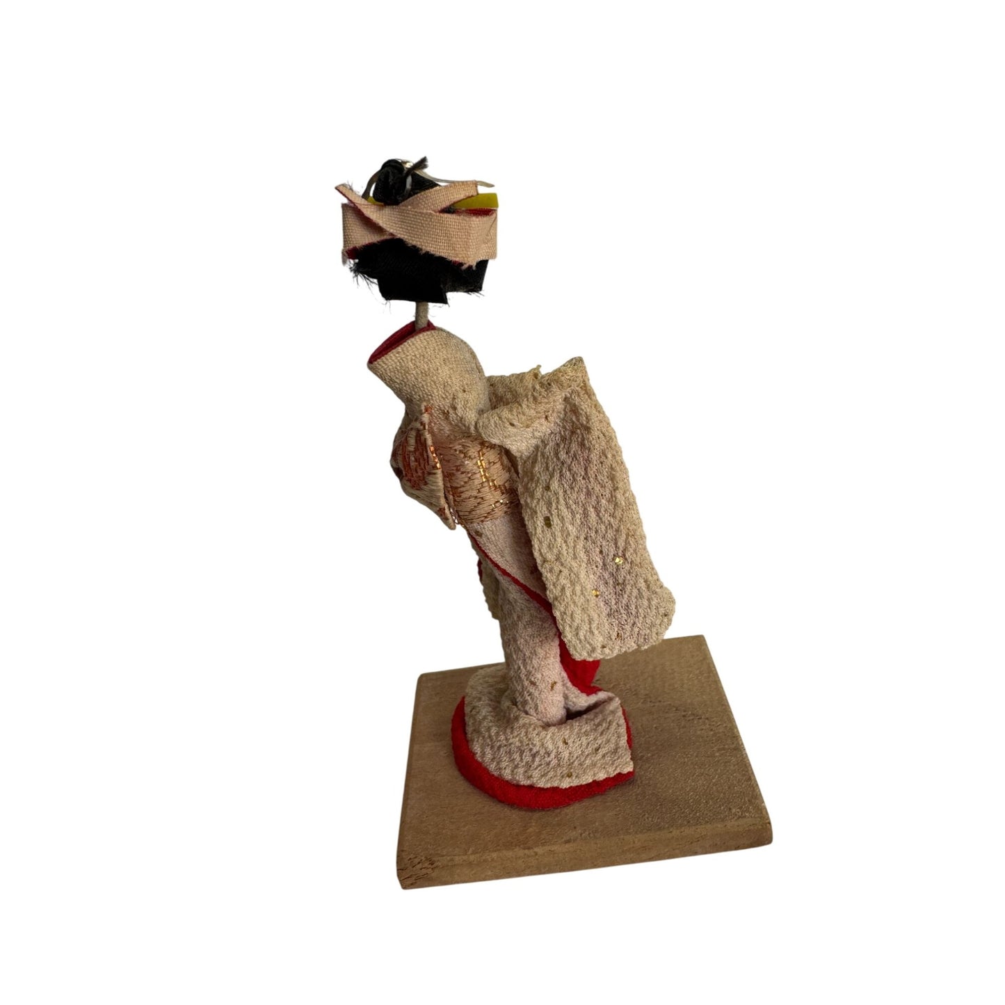 Miniature Japanese Hanayome Bride Doll by Yukiko Sato 3.75" Folk Art Signed