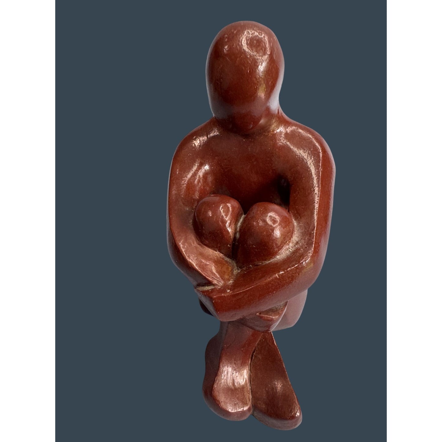 Plaster Figure Sculpture Of The Thinking Man Unsigned