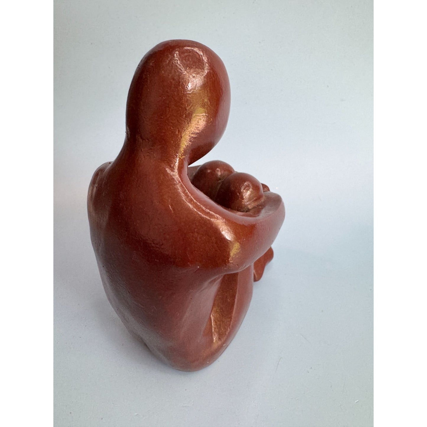 Plaster Figure Sculpture Of The Thinking Man Unsigned