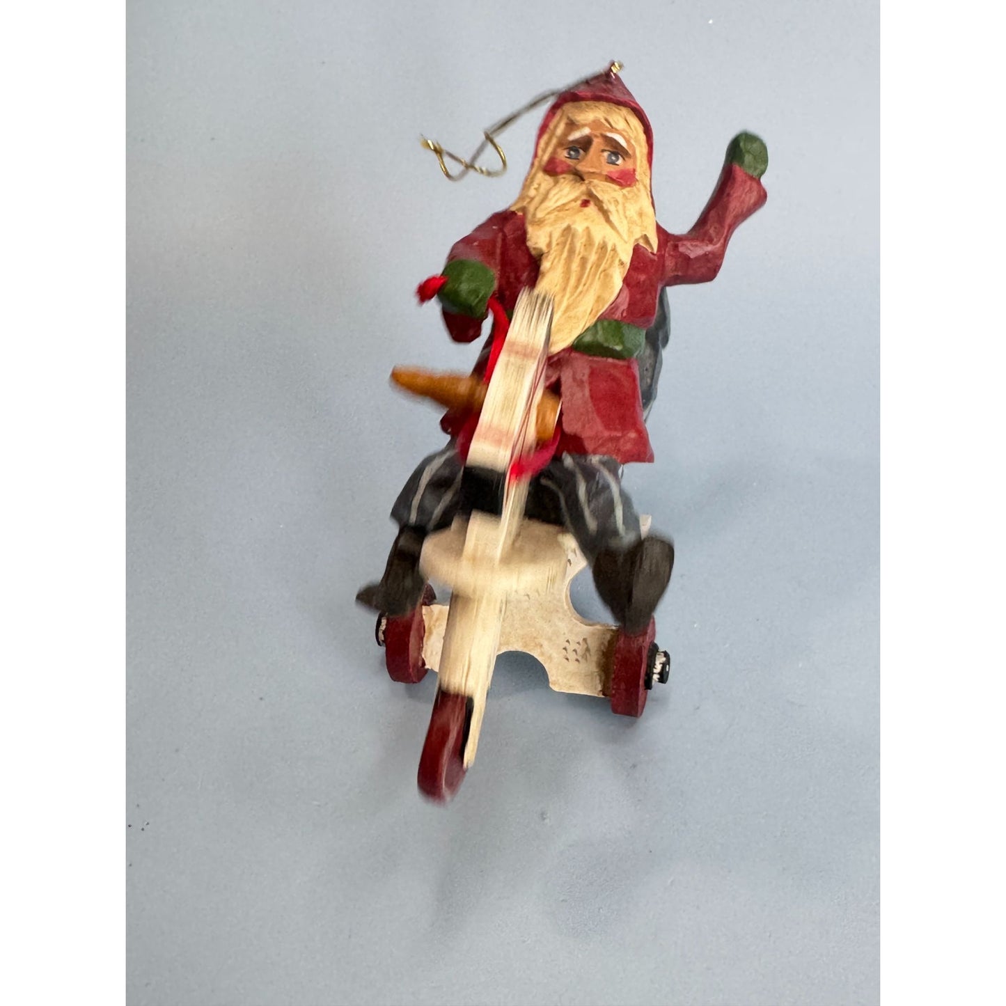 House of Hatten Christmas Messengers Santa On Tricycle Ornament 2001 By W.S. Rawsonn Signed