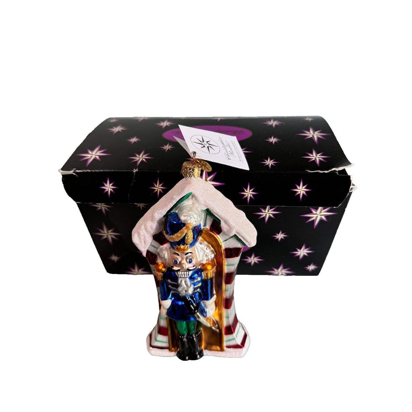 2000 Christopher Radko Starlight Guardian Members Ornament Nutcracker 6 1/2"