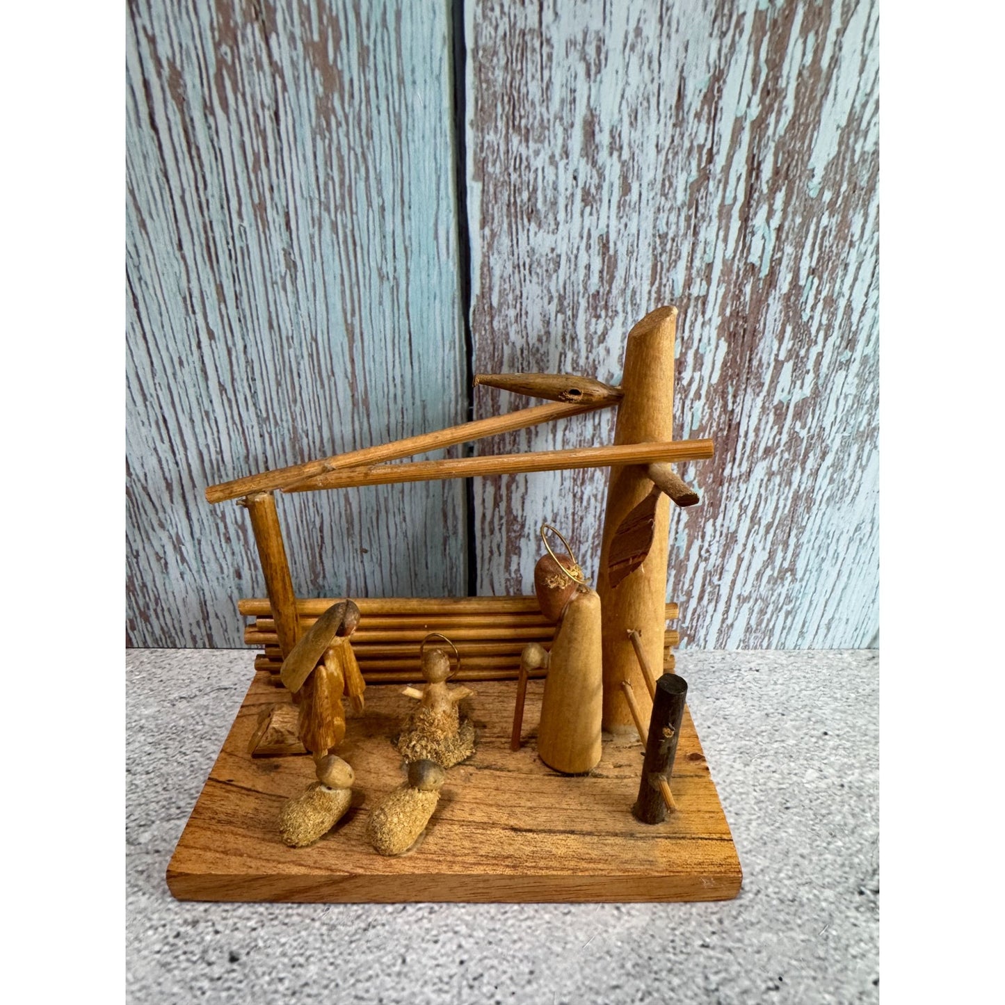 Vintage Wooden Nativity Scene Hand Made In Poland By S. Sitarski & J. Fedorowicz