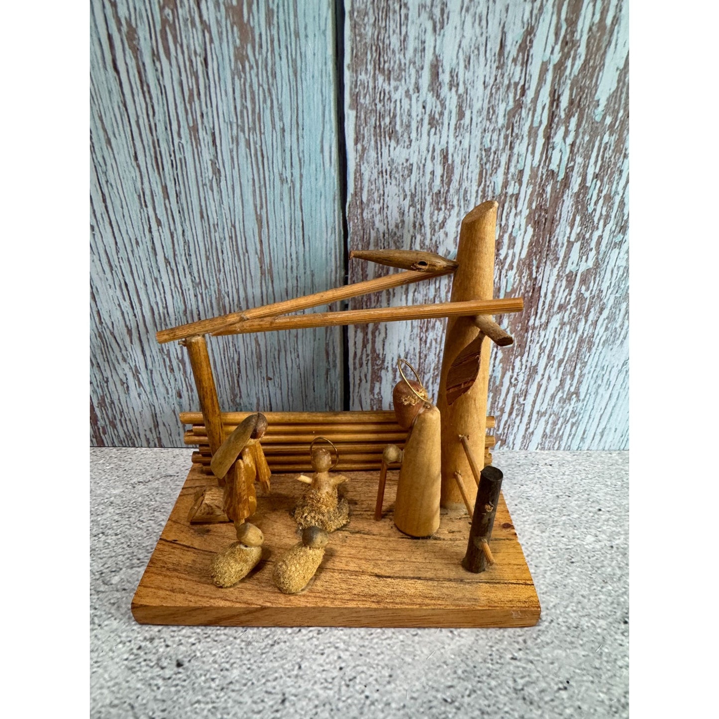 Vintage Wooden Nativity Scene Hand Made In Poland By S. Sitarski & J. Fedorowicz