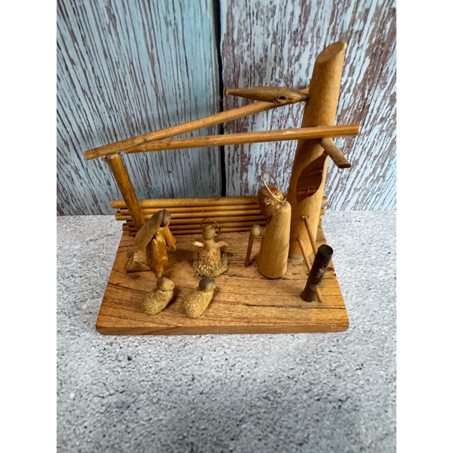 Vintage Wooden Nativity Scene Hand Made In Poland By S. Sitarski & J. Fedorowicz