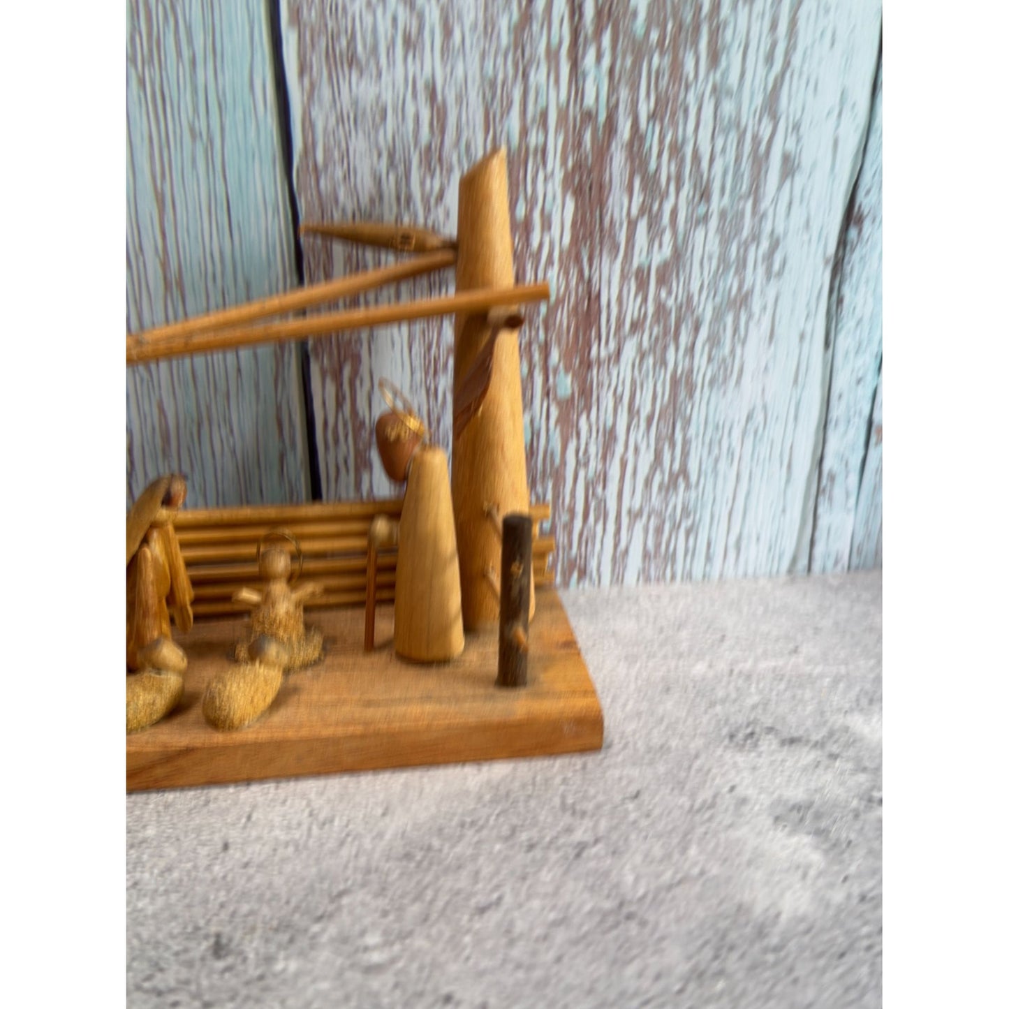 Vintage Wooden Nativity Scene Hand Made In Poland By S. Sitarski & J. Fedorowicz