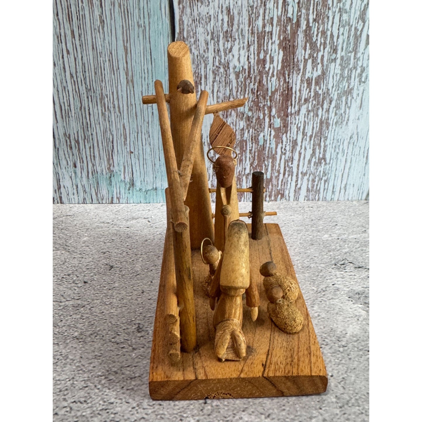 Vintage Wooden Nativity Scene Hand Made In Poland By S. Sitarski & J. Fedorowicz