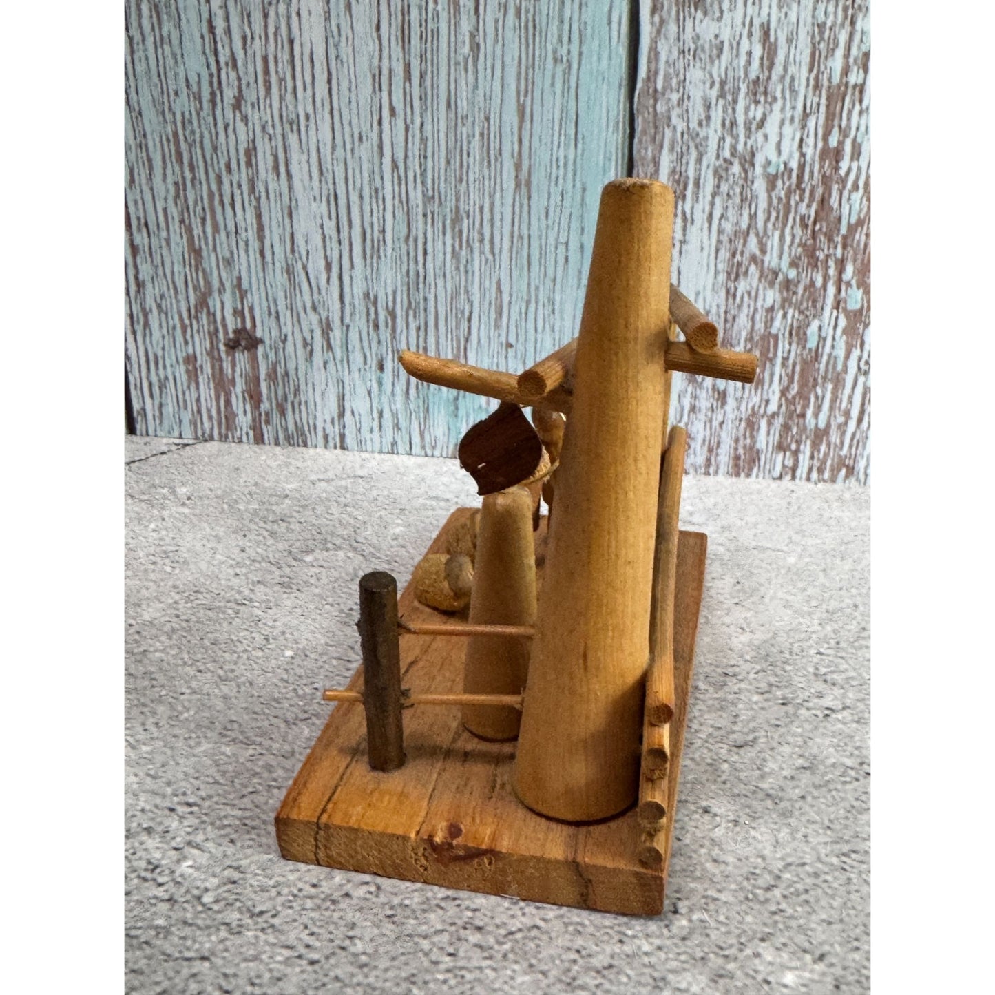Vintage Wooden Nativity Scene Hand Made In Poland By S. Sitarski & J. Fedorowicz