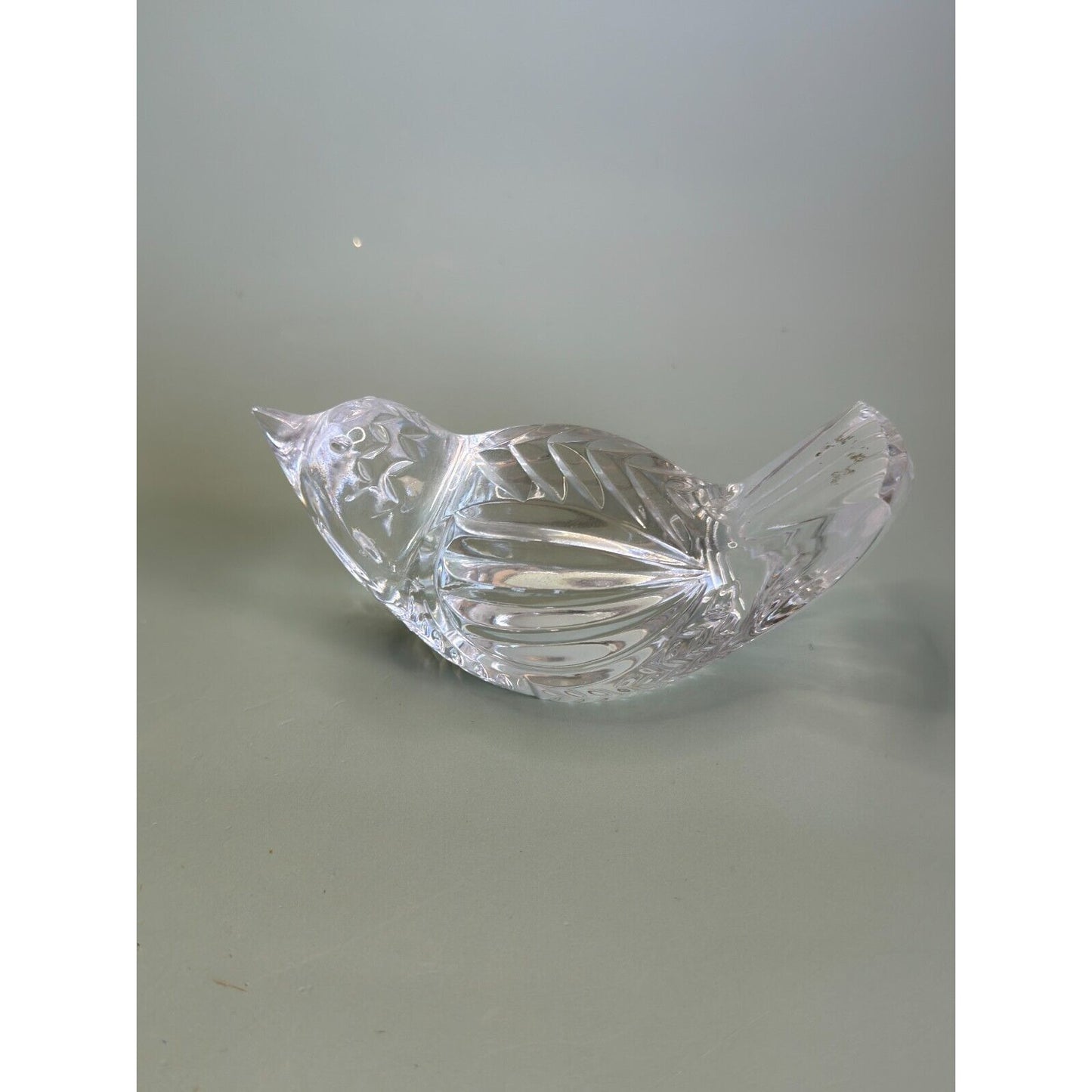 Vintage Waterford Crystal Sparrow Bird Paperweight Figurine by Miroslav Havel