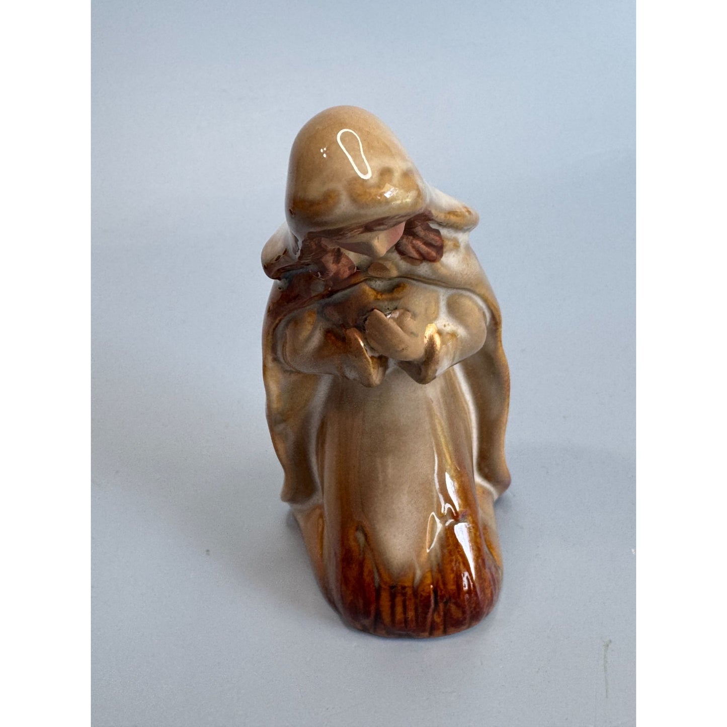 Vintage 3 Pc Porcelain Nativity Figurines Set Japan 4 1/2"