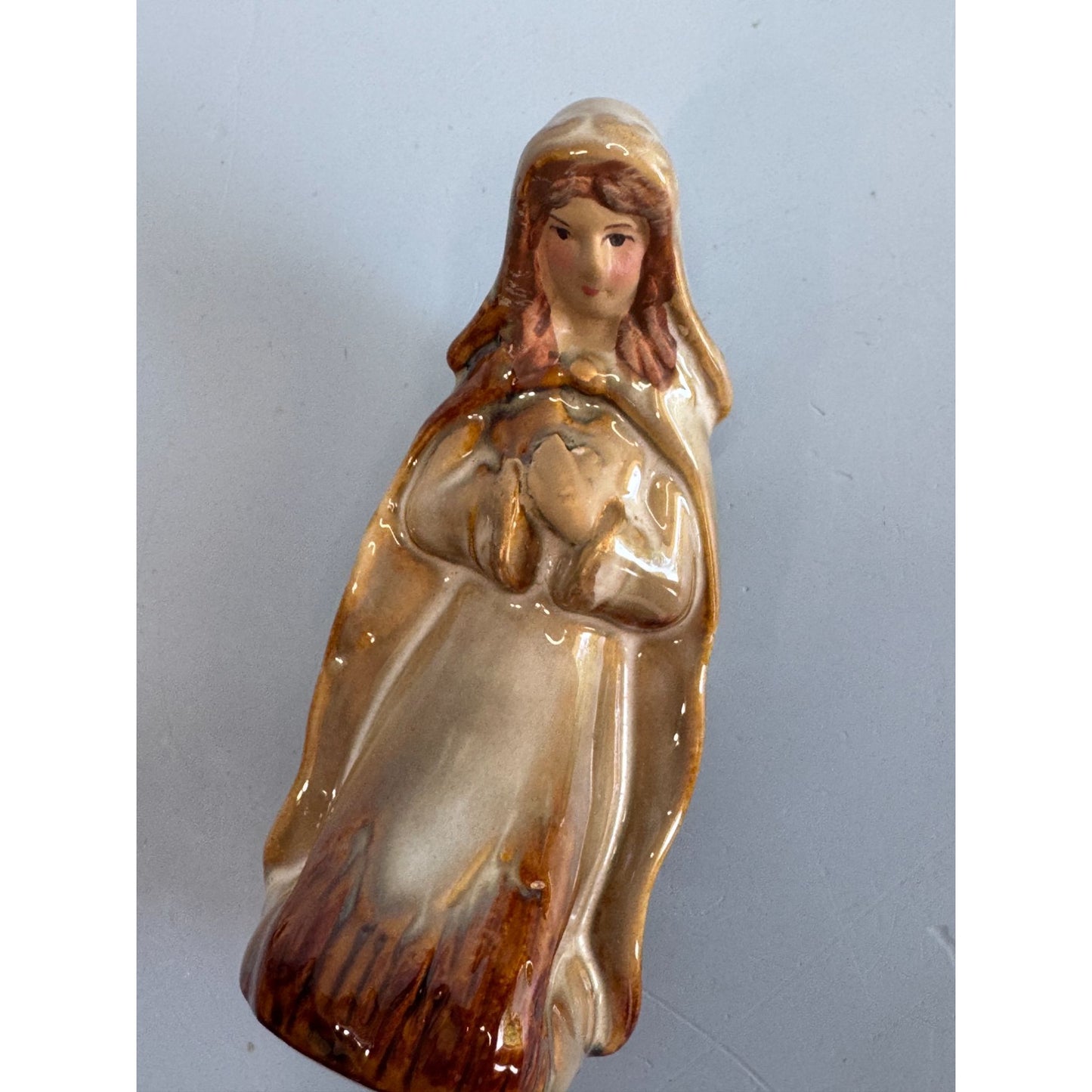 Vintage 3 Pc Porcelain Nativity Figurines Set Japan 4 1/2"