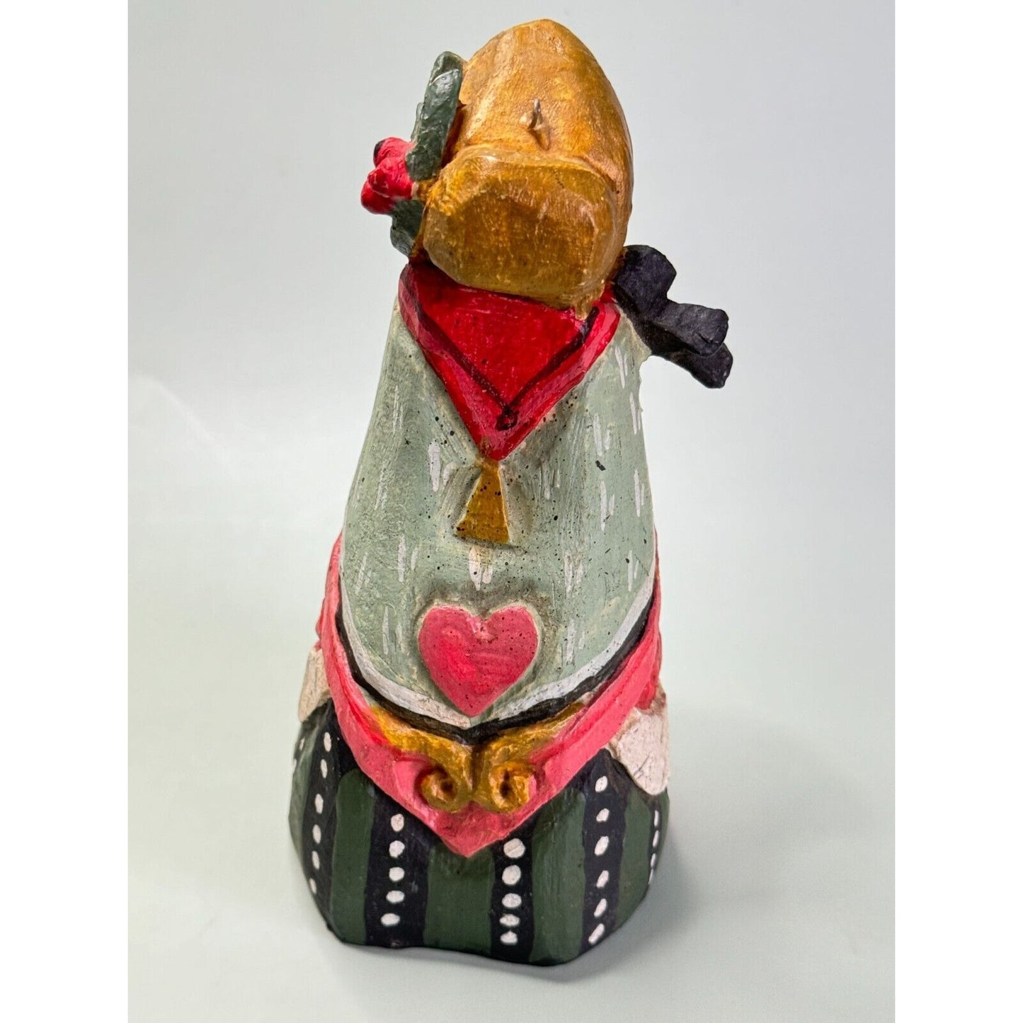 Vintage House of Hatten Girl Caroler 1991 Christmas Paper Mache Orament 7 1/2"