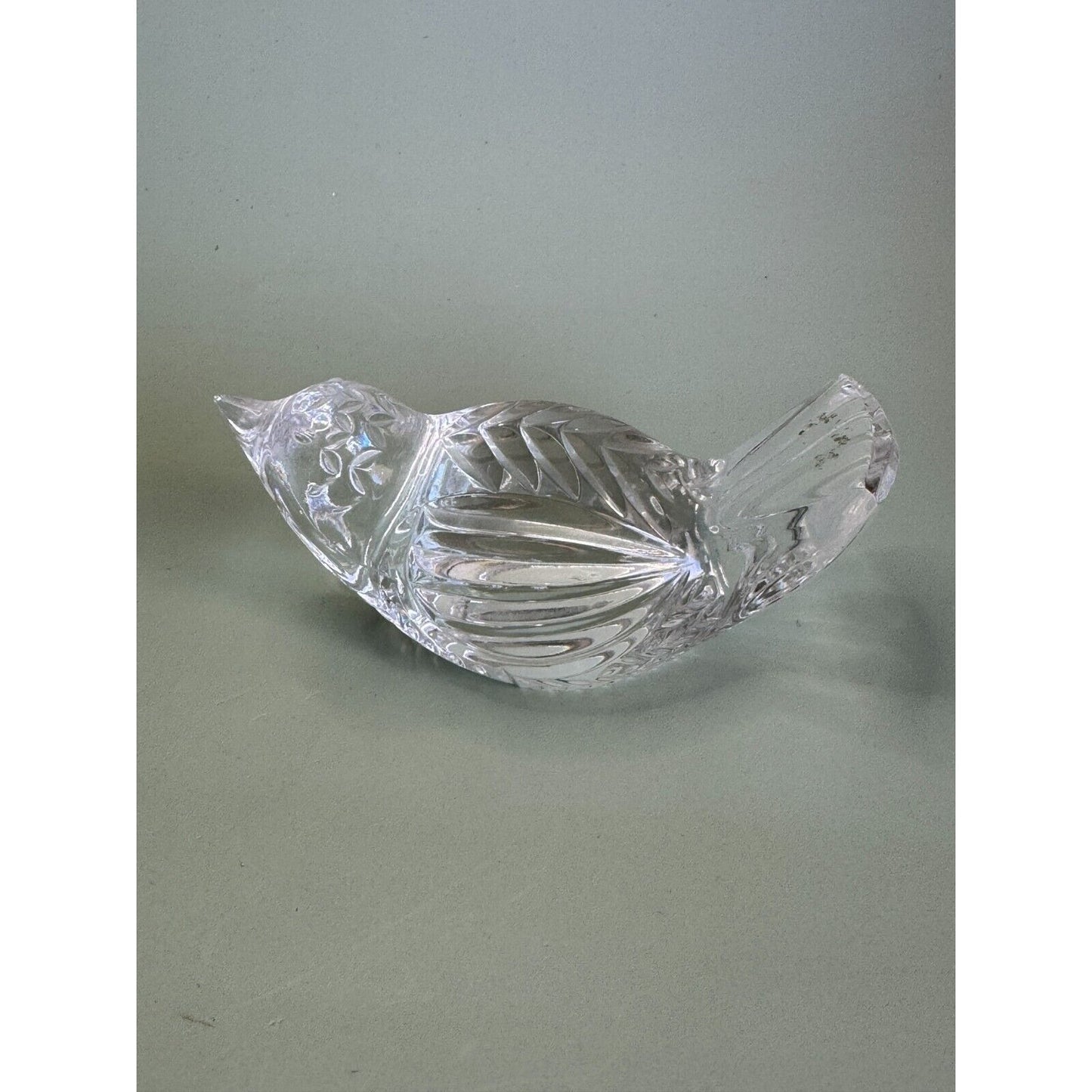 Vintage Waterford Crystal Sparrow Bird Paperweight Figurine by Miroslav Havel