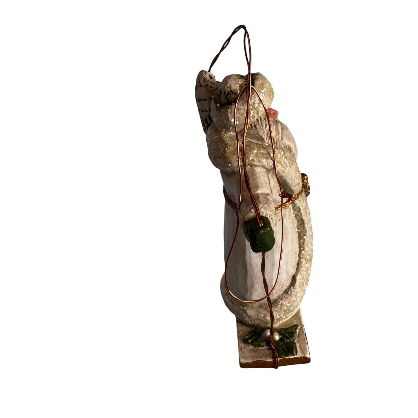 Pamela Schifferl Woodland Snowy Owl Santa Ornament 4½ Inches