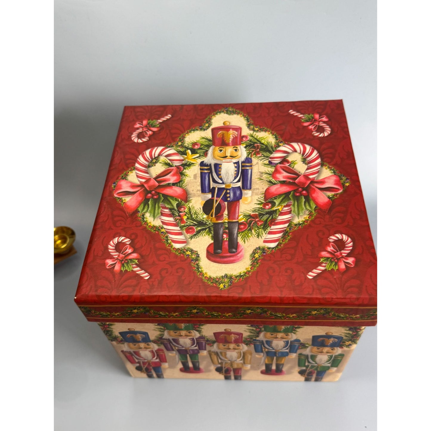Christmas Nutcracker Nesting Boxes With Nutcracker Design 2-Piece Set Decorative Holiday Storage Or Gift Packaging