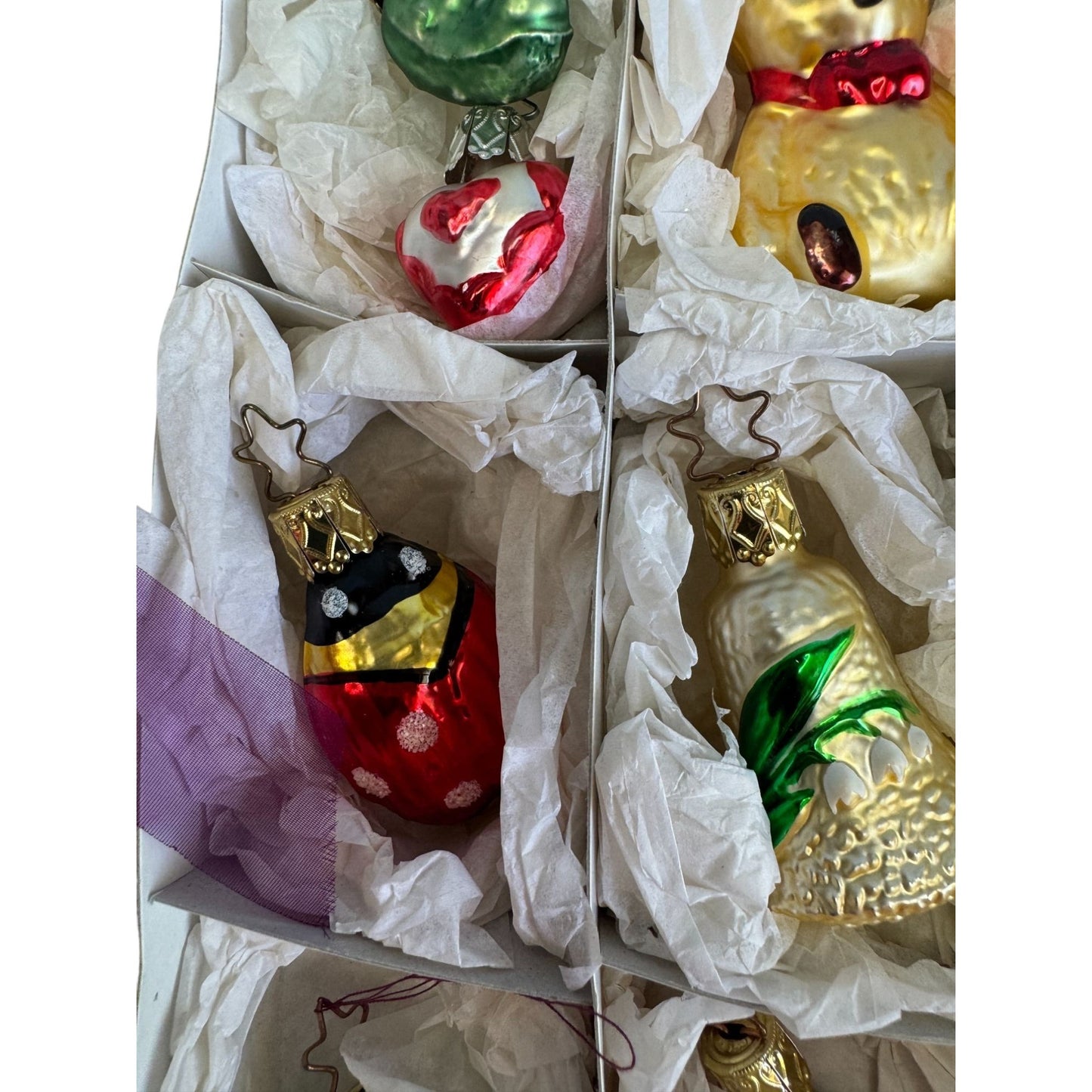 Old World Christmas Mini Blown Glass Ornament Lot 13 Assorted Boxed Set