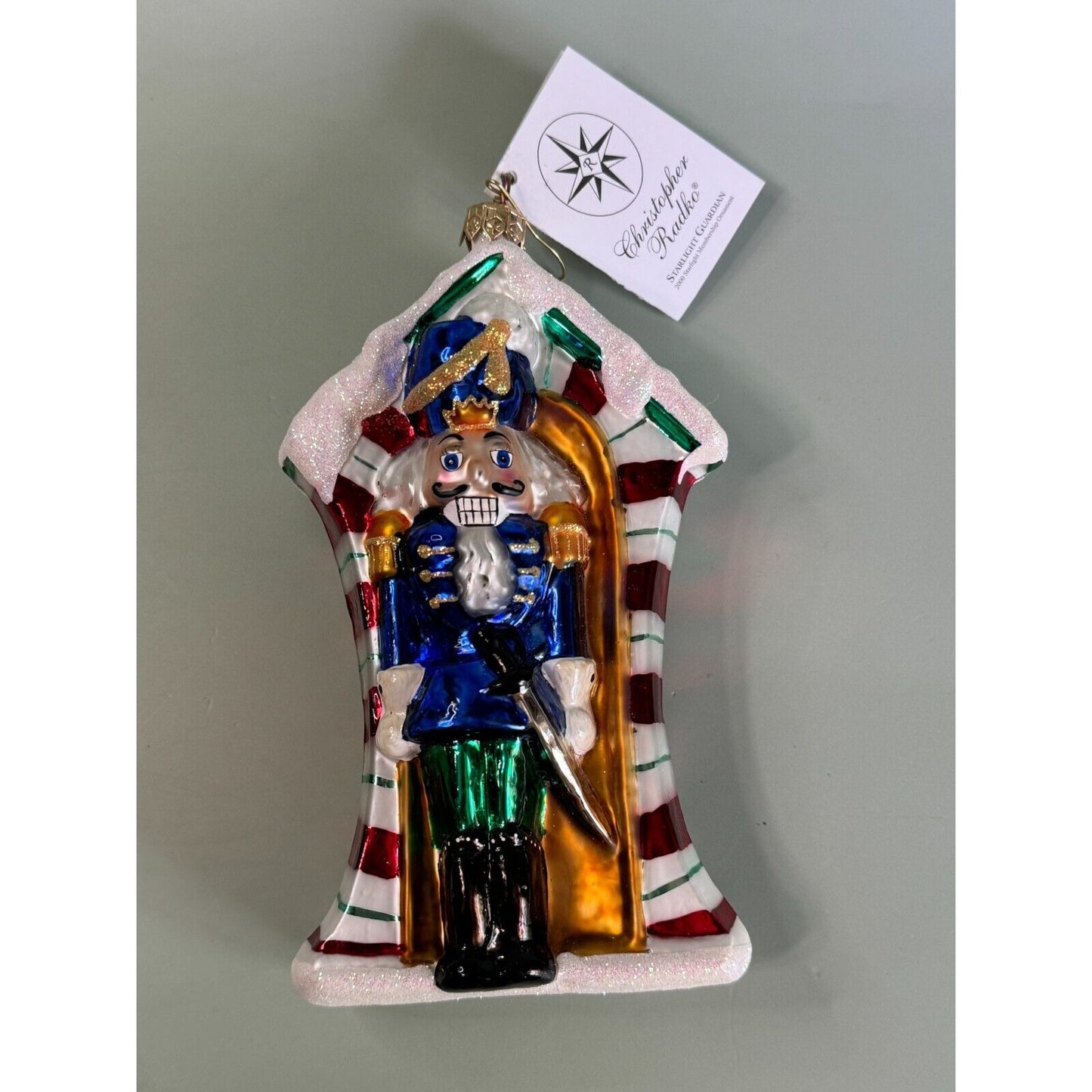 2000 Christopher Radko Starlight Guardian Members Ornament Nutcracker 6 1/2"