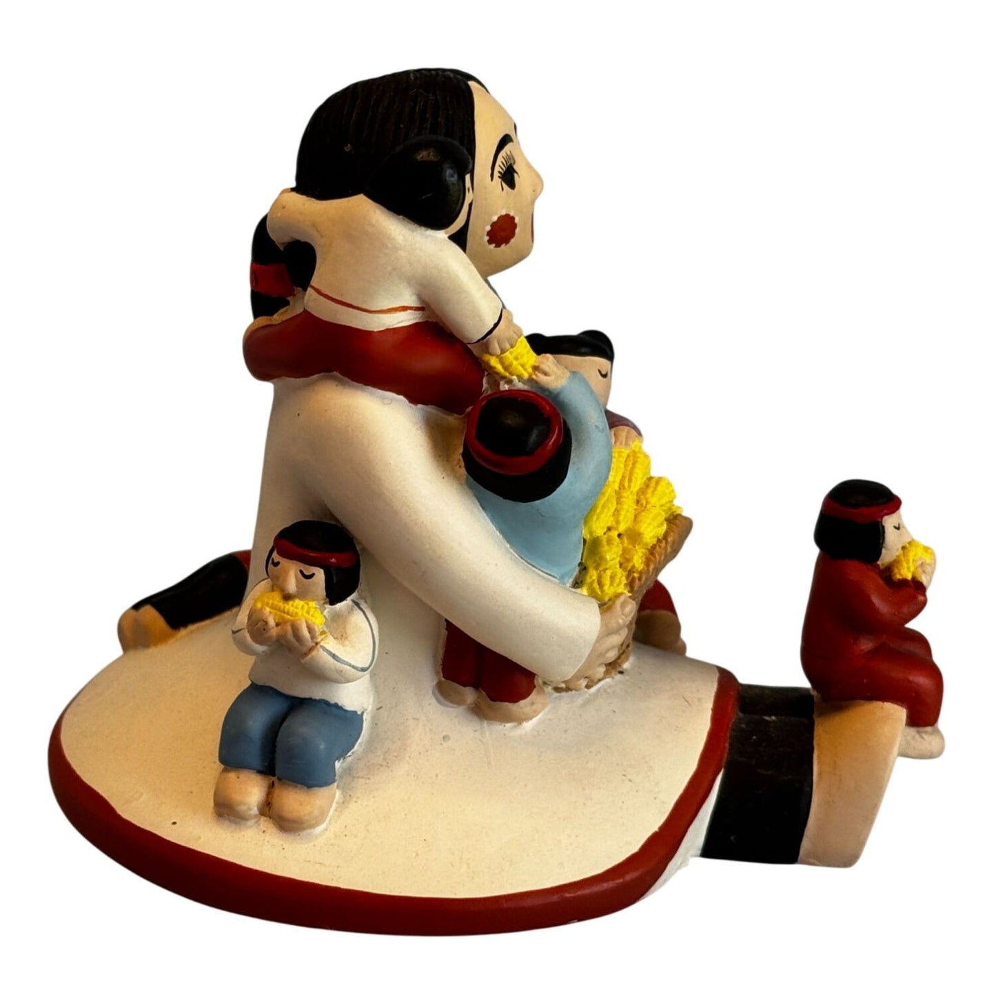 Pueblo Storyteller Mother 7 Children Corn on the Cob Tribal Crafted Figurine