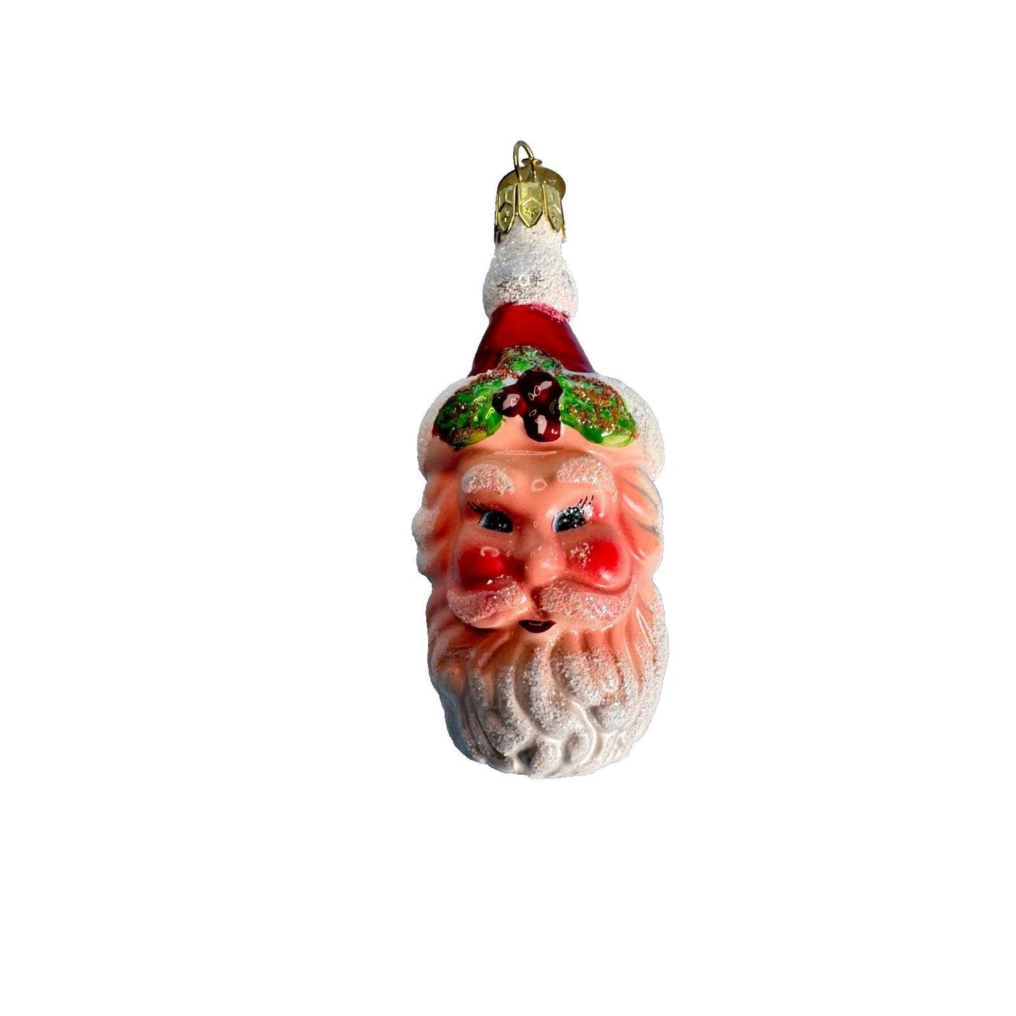 Christopher Radko Ceramics Santa Claus Head Ornament W/Box No Tag