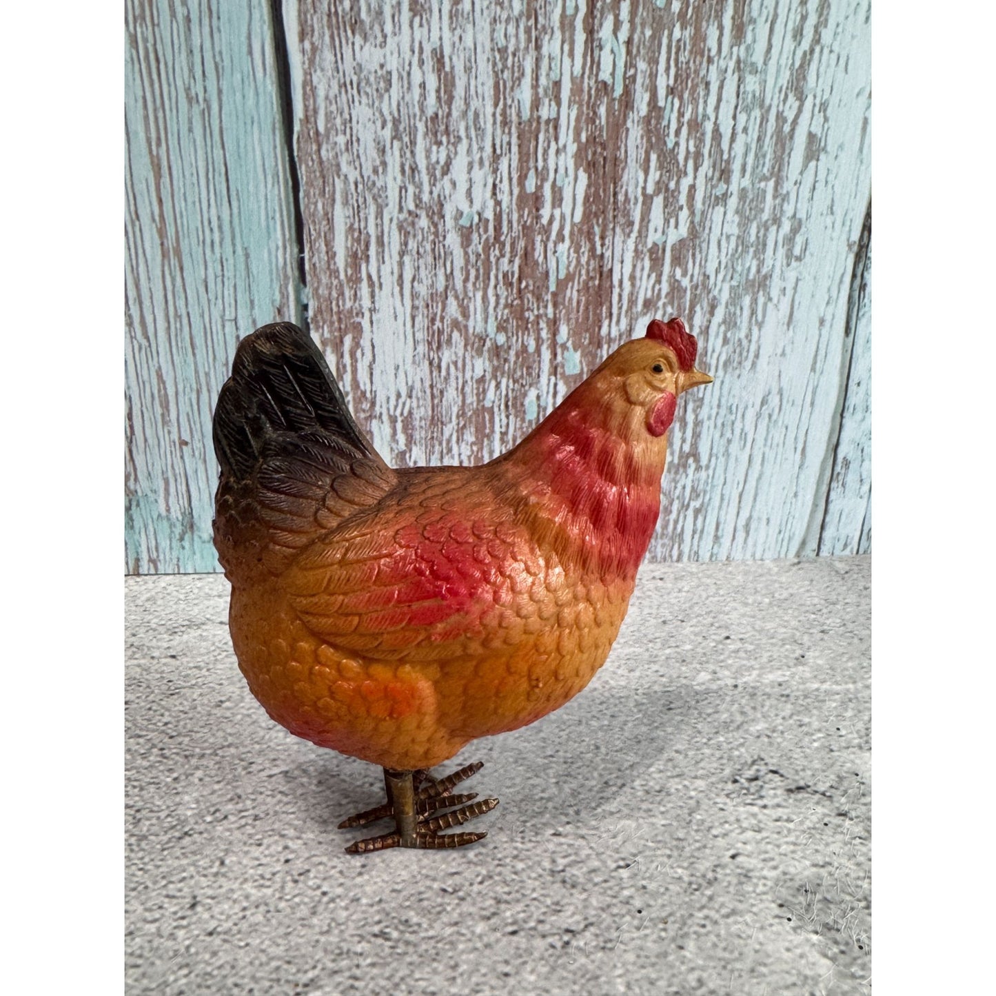 1930's Celluloid Chicken Figurine 3.5" Collectible Decor