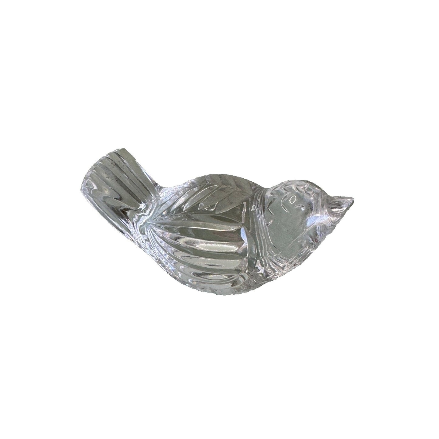Vintage Waterford Crystal Sparrow Bird Paperweight Figurine by Miroslav Havel