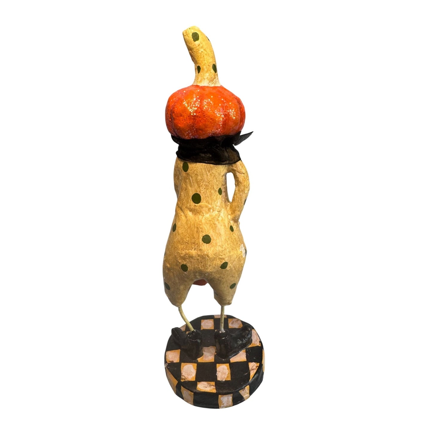 Bethany Lowe CJF Halloween Smiling Jack O' Lantern Pumpkin Head Figure 11 1/2"
