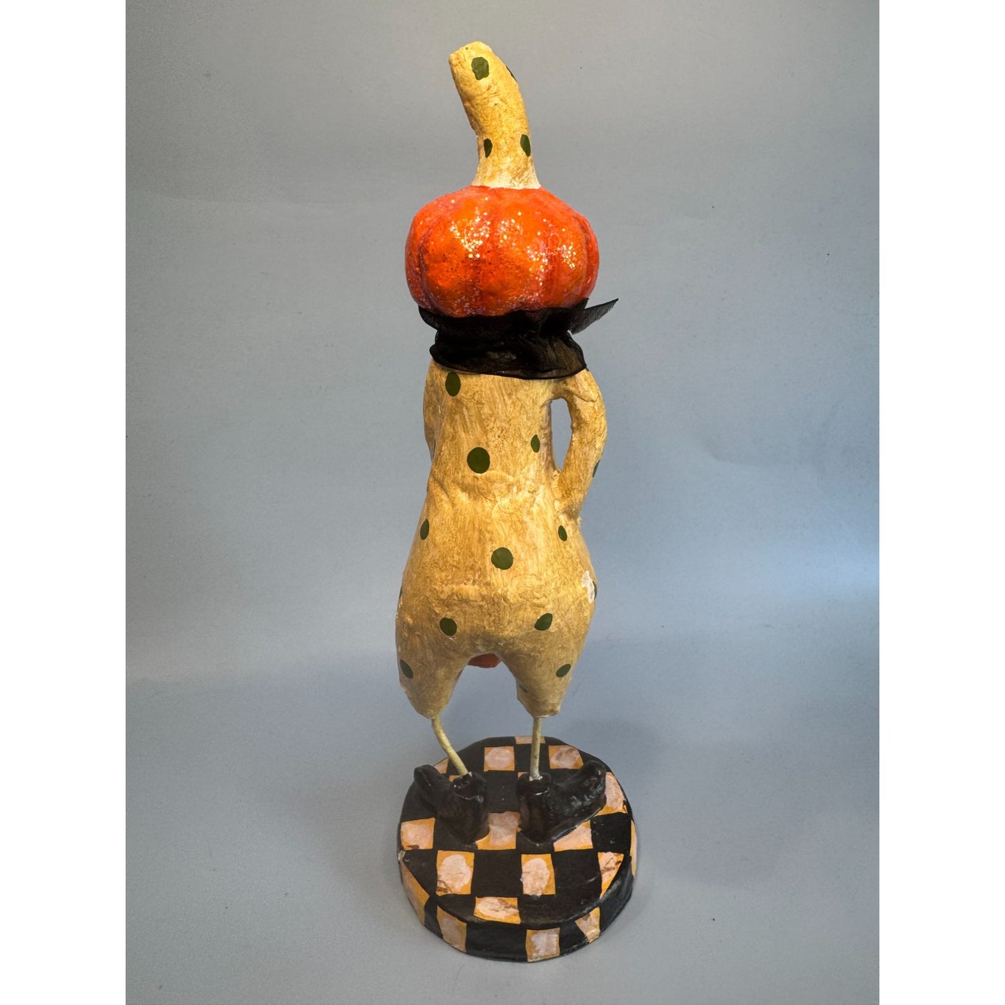 Bethany Lowe CJF Halloween Smiling Jack O' Lantern Pumpkin Head Figure 11 1/2"