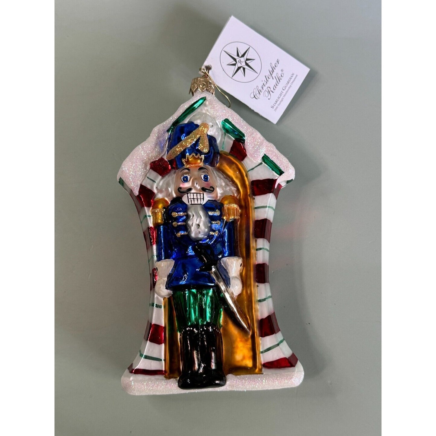 2000 Christopher Radko Starlight Guardian Members Ornament Nutcracker 6 1/2"