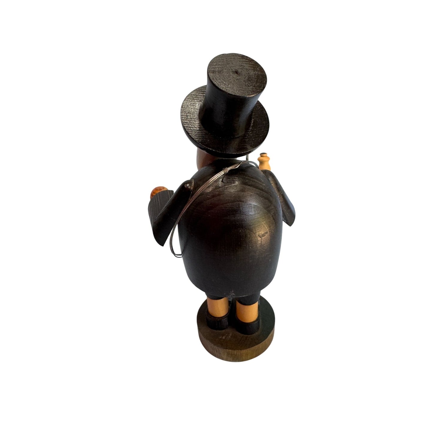 Vintage Erzgebirge Lucky Chimney Sweep Smoker German Wooden Incense Burner GDR 8"