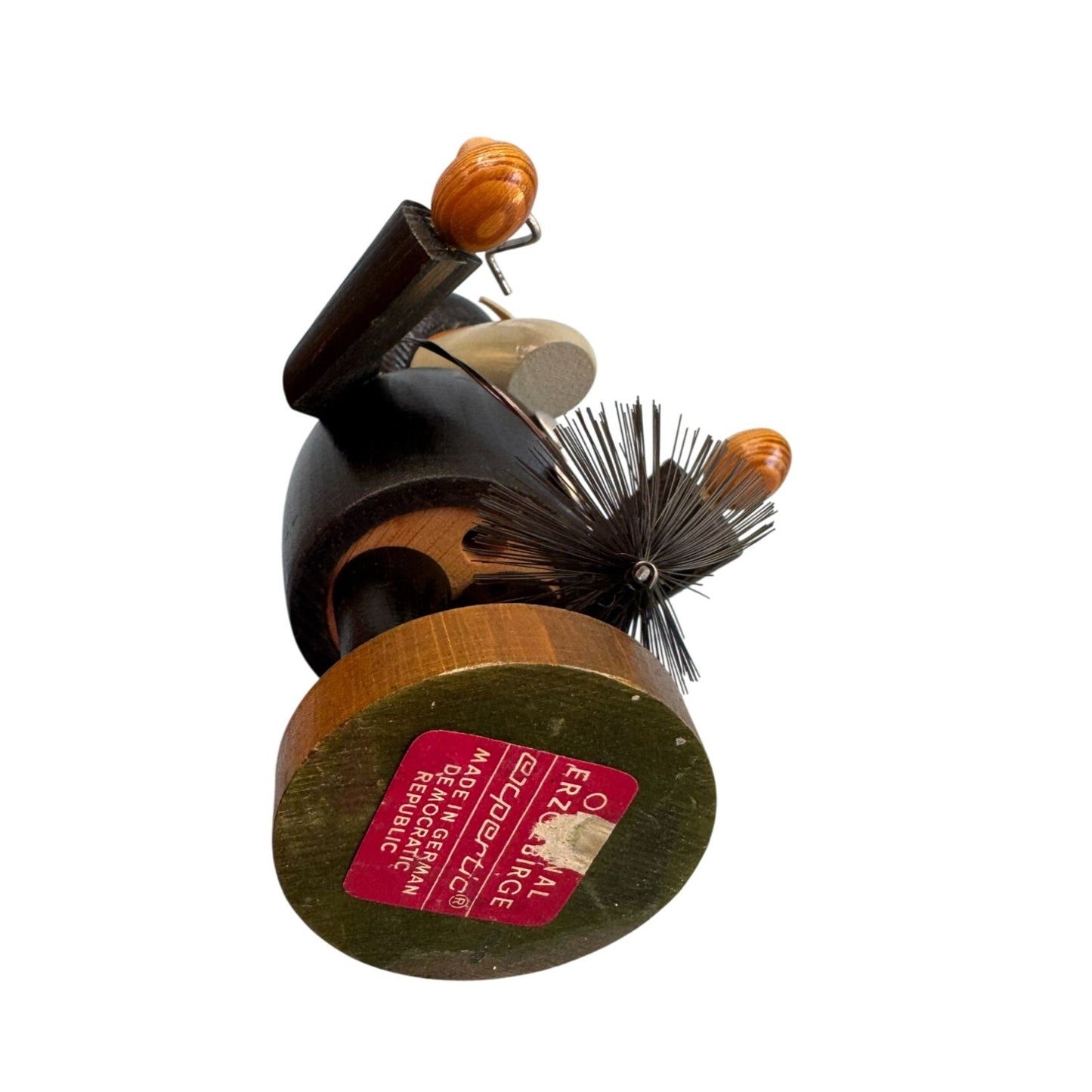 Vintage Erzgebirge Lucky Chimney Sweep Smoker German Wooden Incense Burner GDR 8"