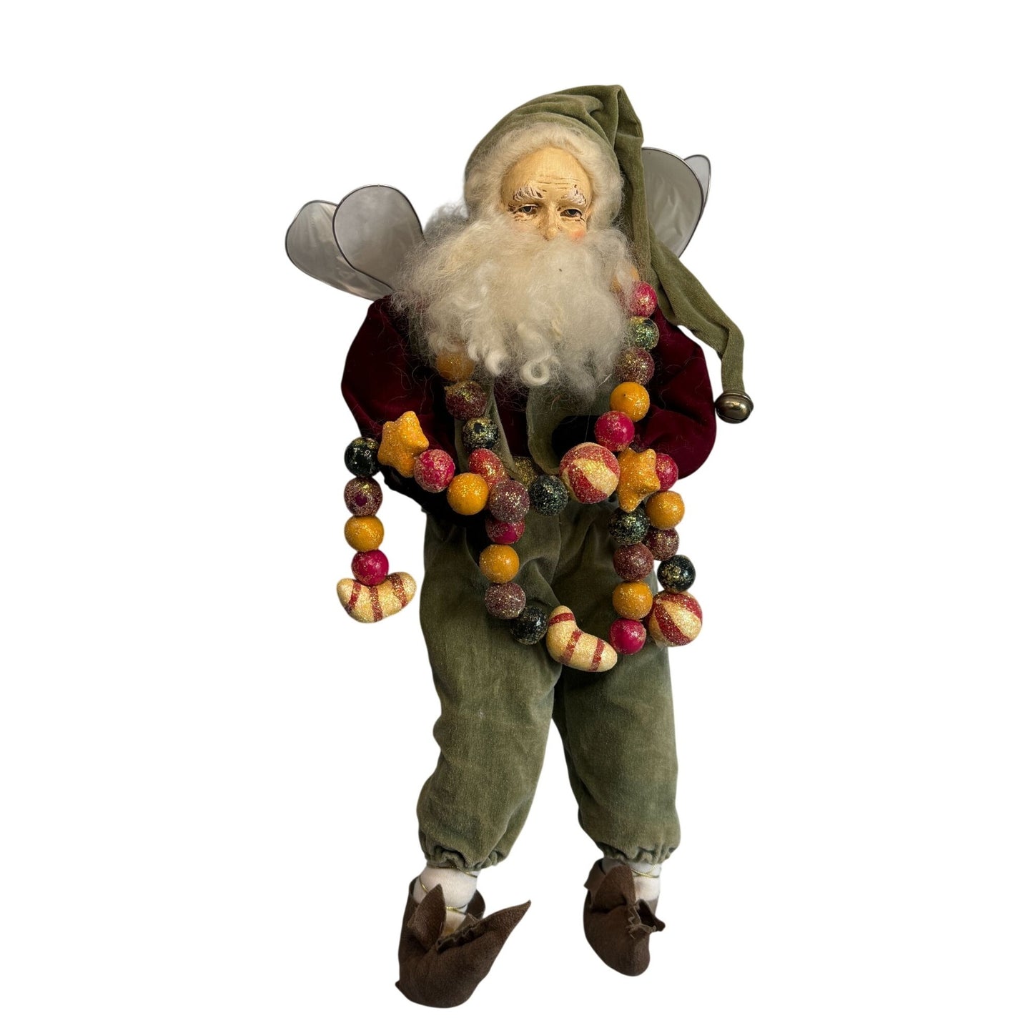 Mark Roberts Premier Flemish Collection Fairy Santa Wings Garland 17" Late 1980s