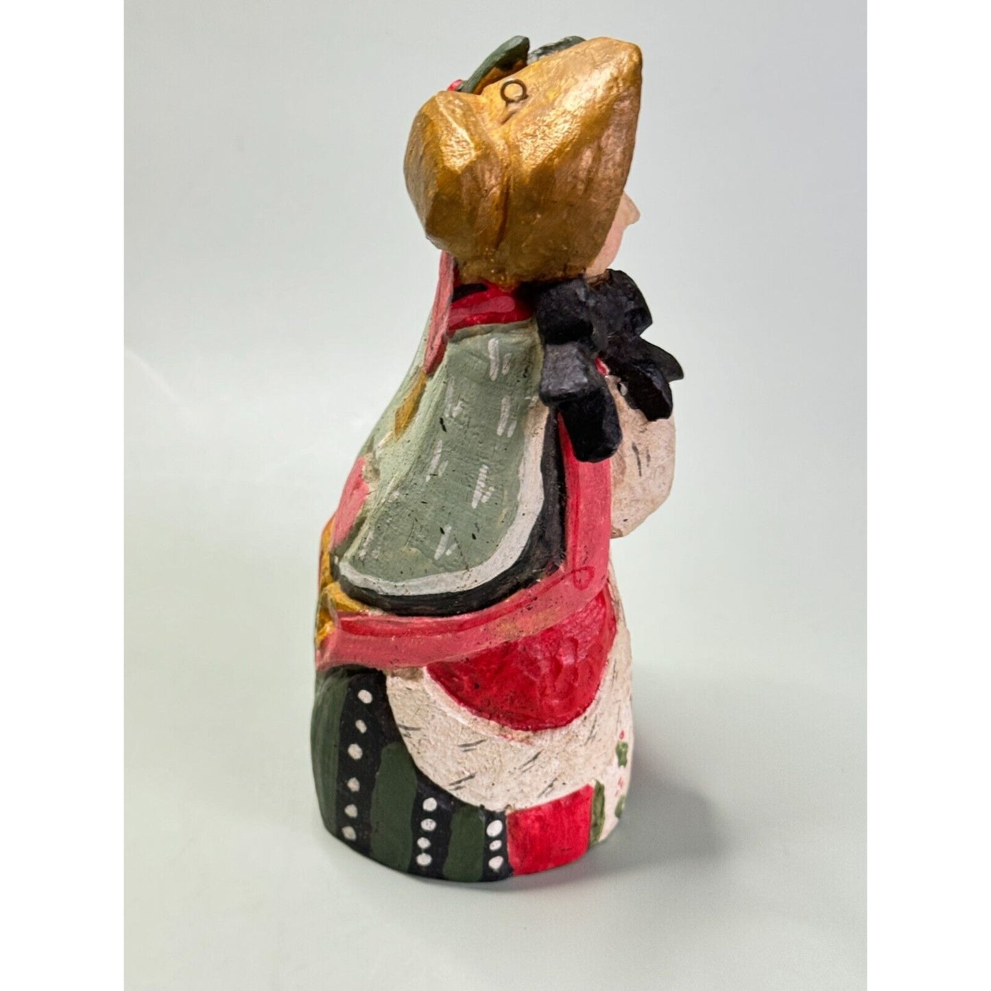 Vintage House of Hatten Girl Caroler 1991 Christmas Paper Mache Orament 7 1/2"