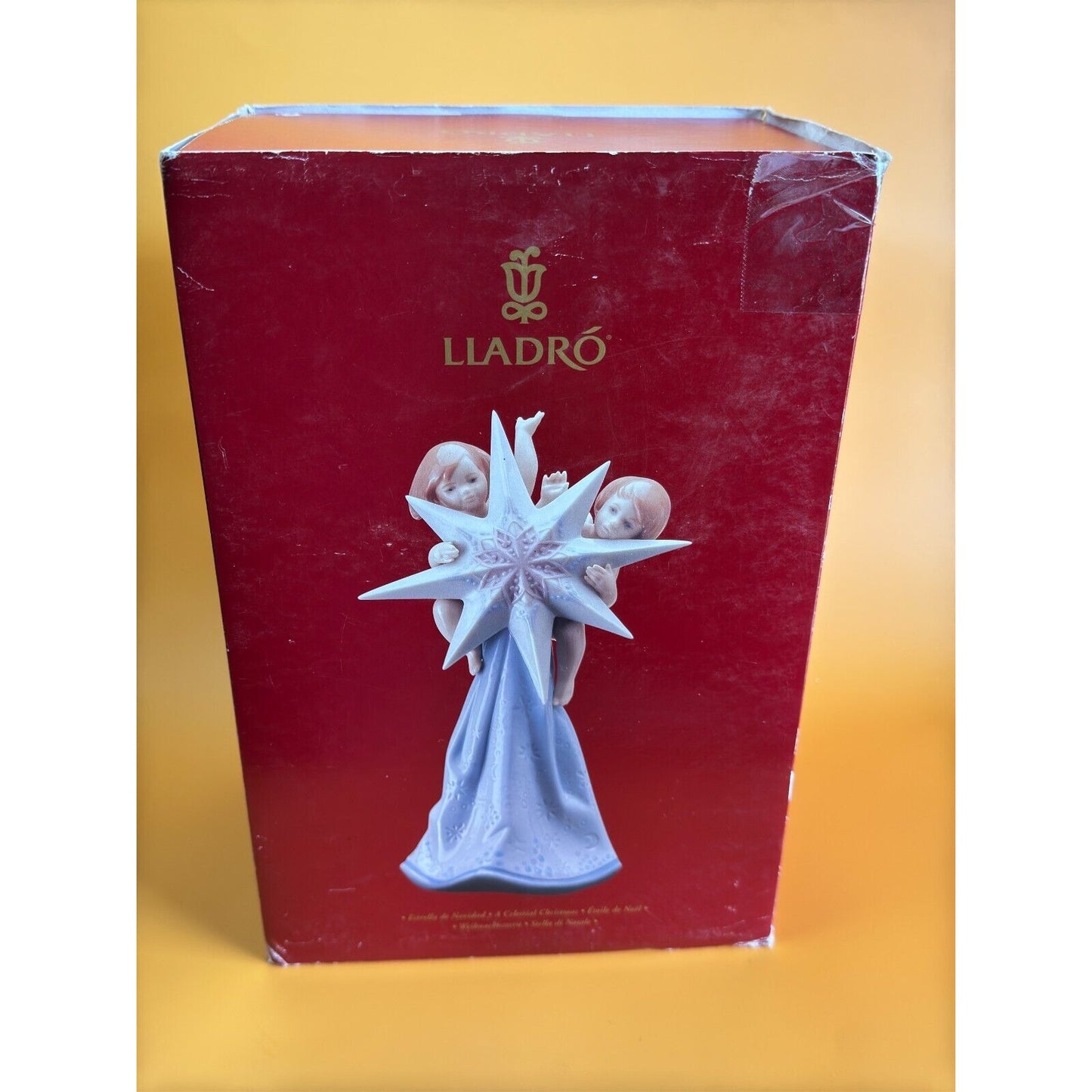 Lladro Celestial Christmas Child Angels Star Tree Topper with Box 06501 1990's