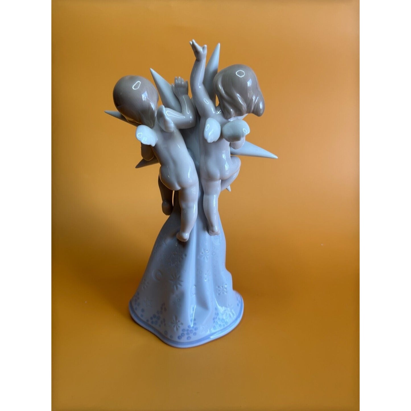 Lladro Celestial Christmas Child Angels Star Tree Topper with Box 06501 1990's