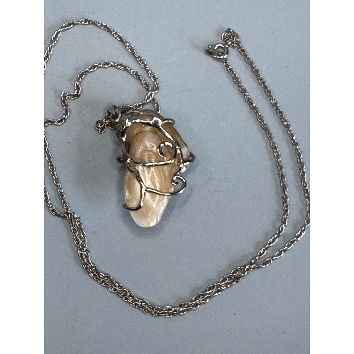 Unique Baroque Pearl Pendant Necklace With 22" Chain