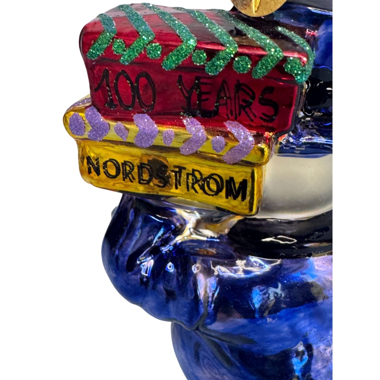 Christopher Radko Nordstrom 100 Years Anniversary Snowman Ornament 5 1/2" Retired