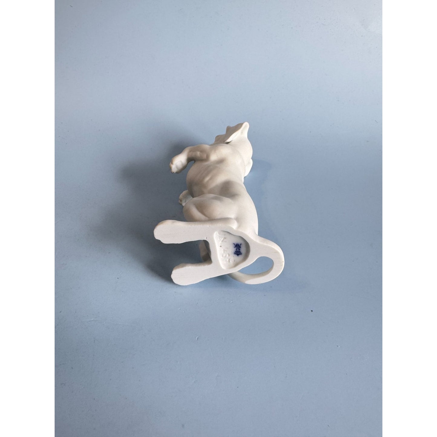 Vintage Kaiser White Porcelain Dachshund Figurine 5.5" Tall Standing On Hind Legs