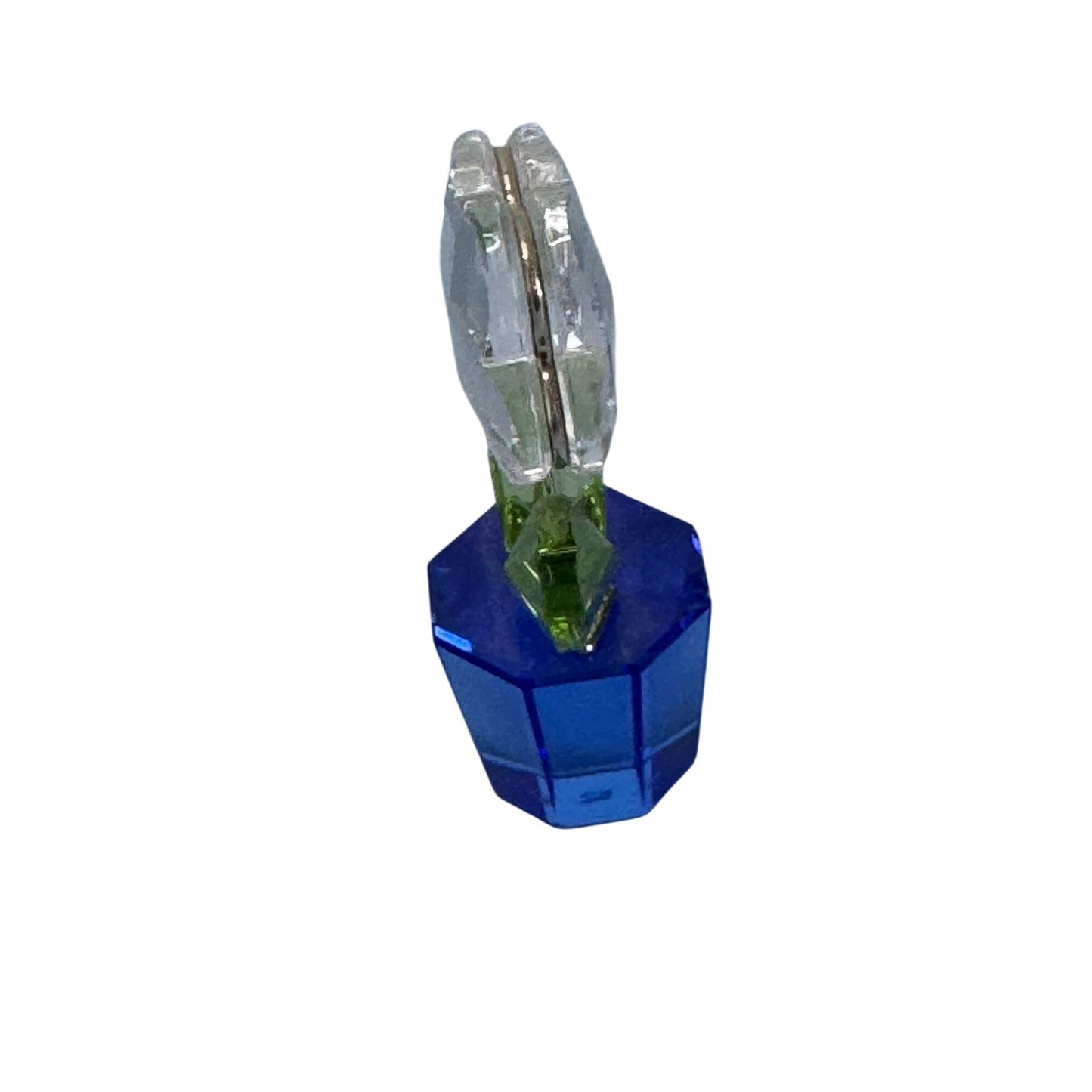 Swarovski 296598 Potted Plant Clear Daisy Green & Blue Crystal Figurine
