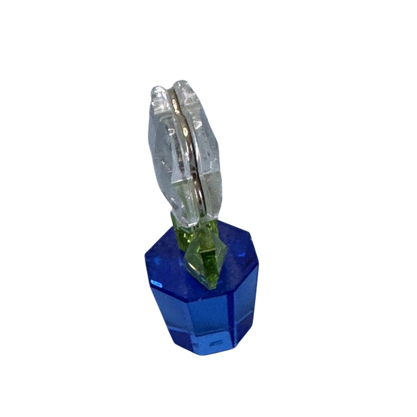 Swarovski 296598 Potted Plant Clear Daisy Green & Blue Crystal Figurine