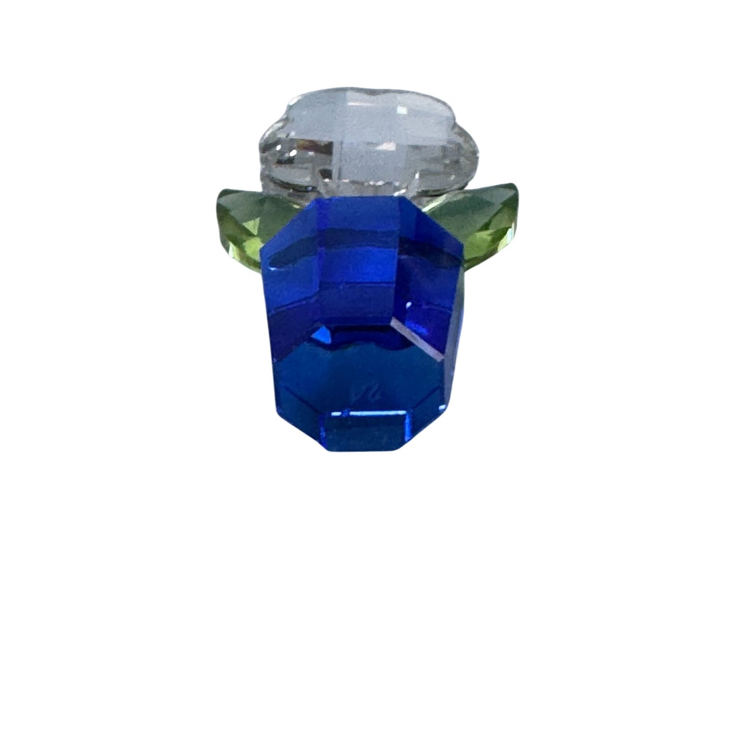 Swarovski 296598 Potted Plant Clear Daisy Green & Blue Crystal Figurine