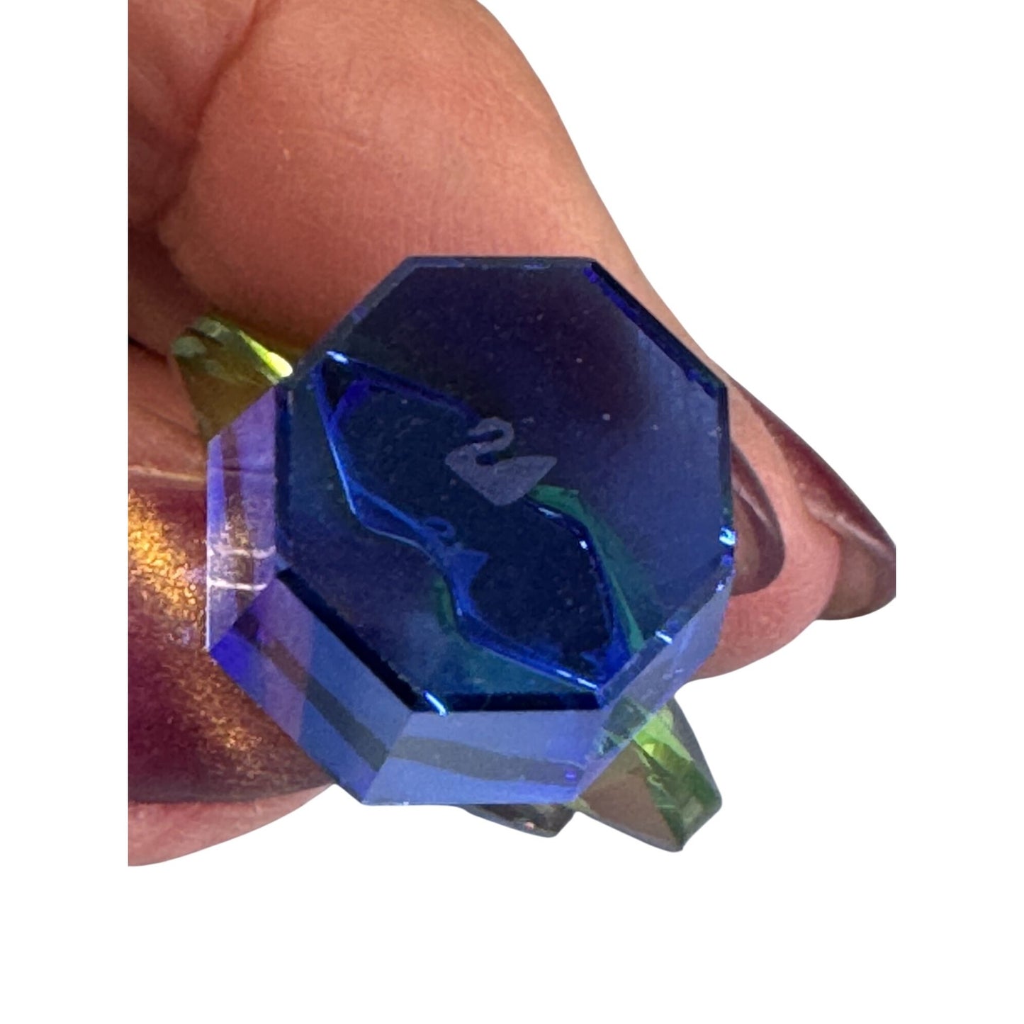 Swarovski 296598 Potted Plant Clear Daisy Green & Blue Crystal Figurine