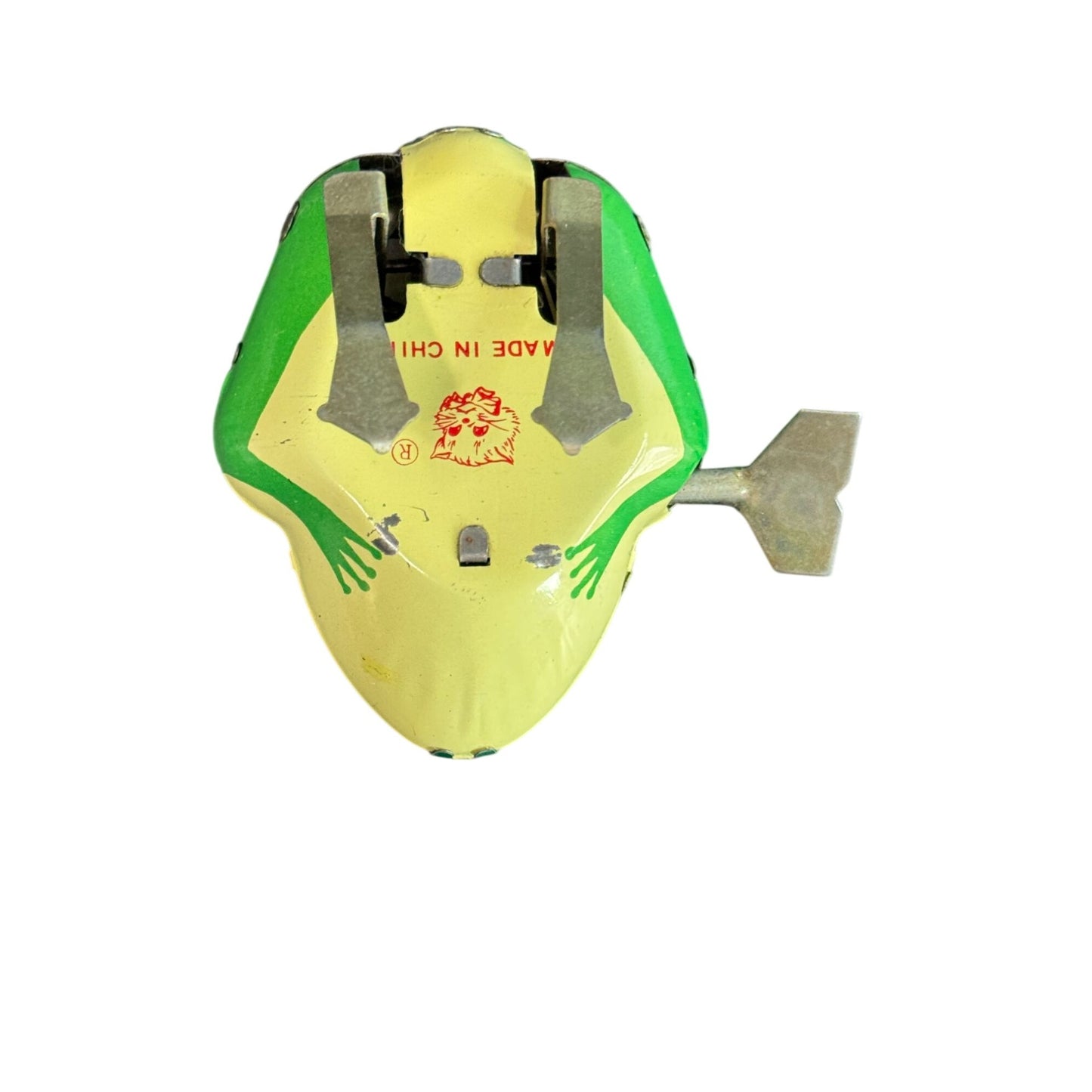 Vintage Wind-Up Metal Jumping Frog Toy Works No Box