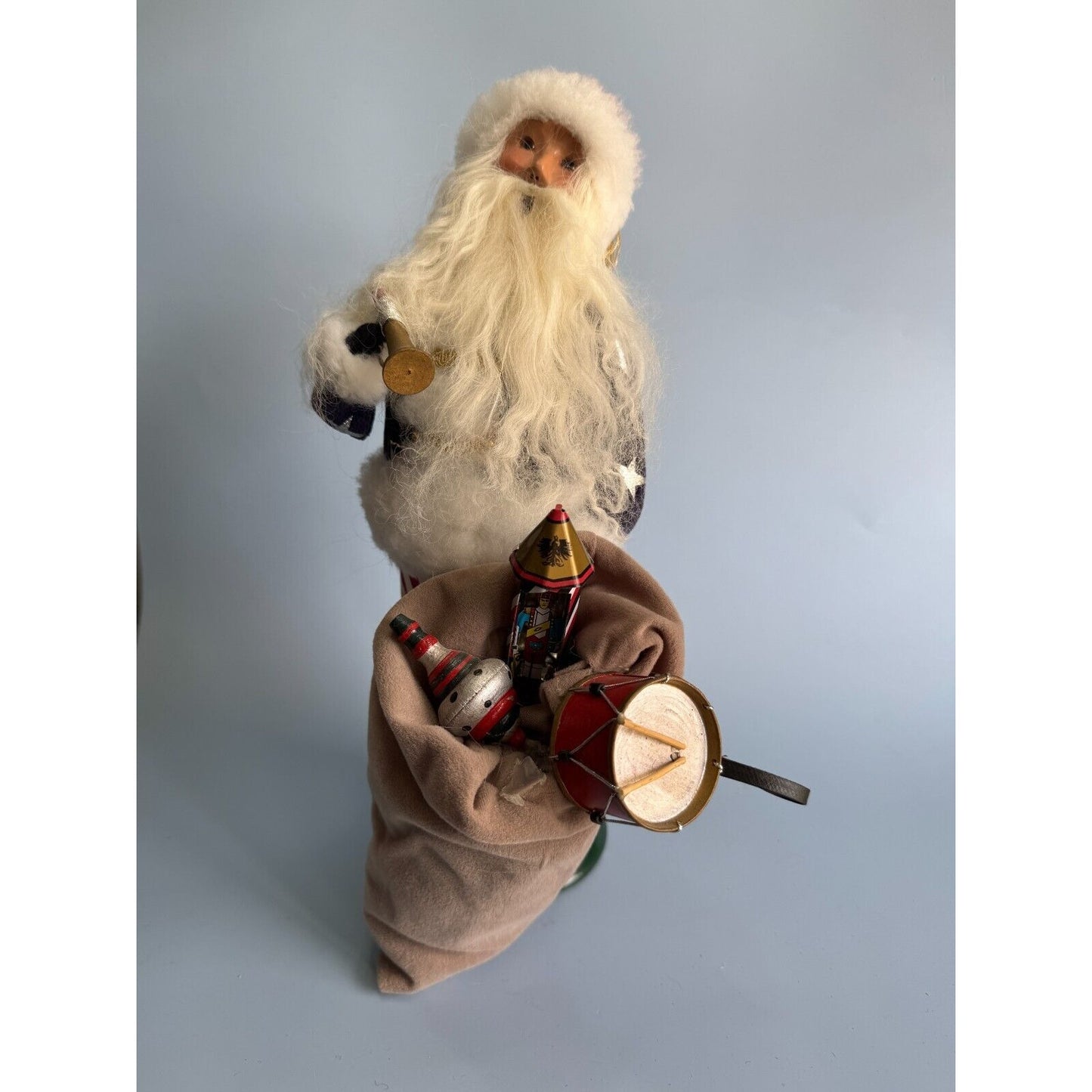 Byers Choice Patriotic Santa Claus With Bag Of Toys 2002 13" Collectible Christmas Figurine