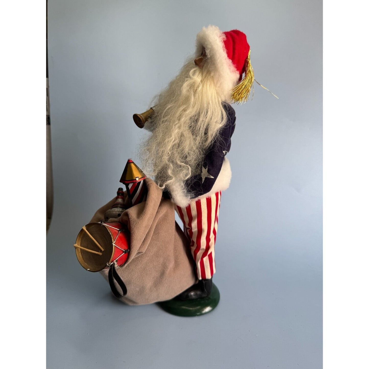 Byers Choice Patriotic Santa Claus With Bag Of Toys 2002 13" Collectible Christmas Figurine