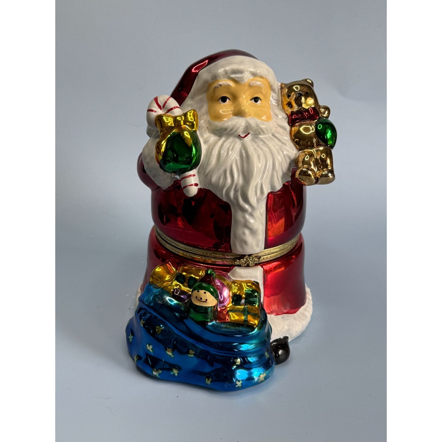 Vintage Mr. Christmas Wind-Up Musical Santa Figurine w/Rotating Scene